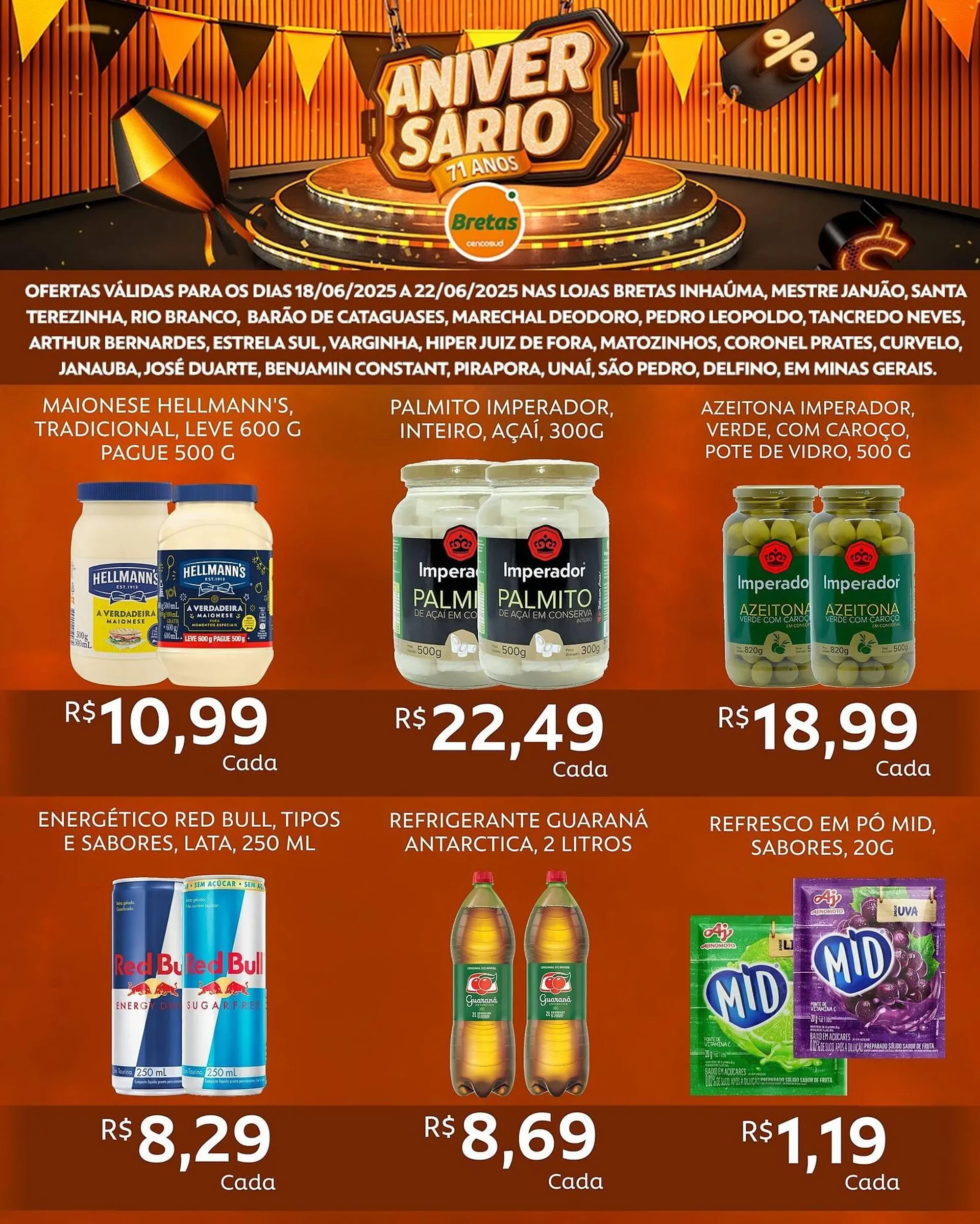 Encarte de Catálogo Supermercados Bretas 17 de junho até 22 de junho 2025 - Pagina 2