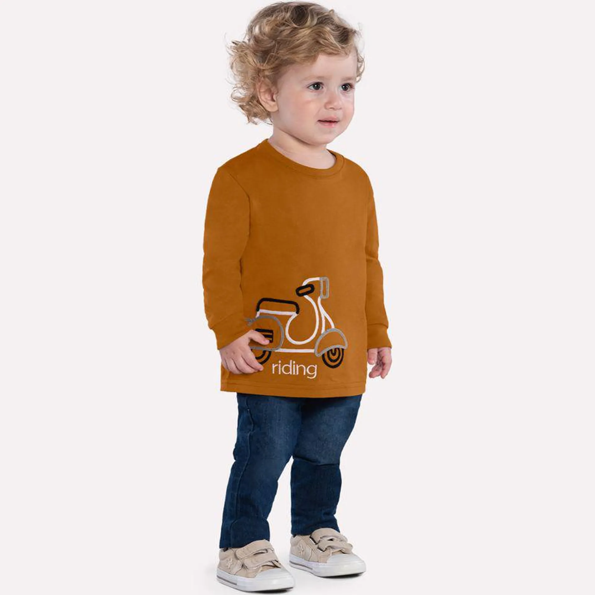 Camiseta com Bordado Infantil Menino Kyly