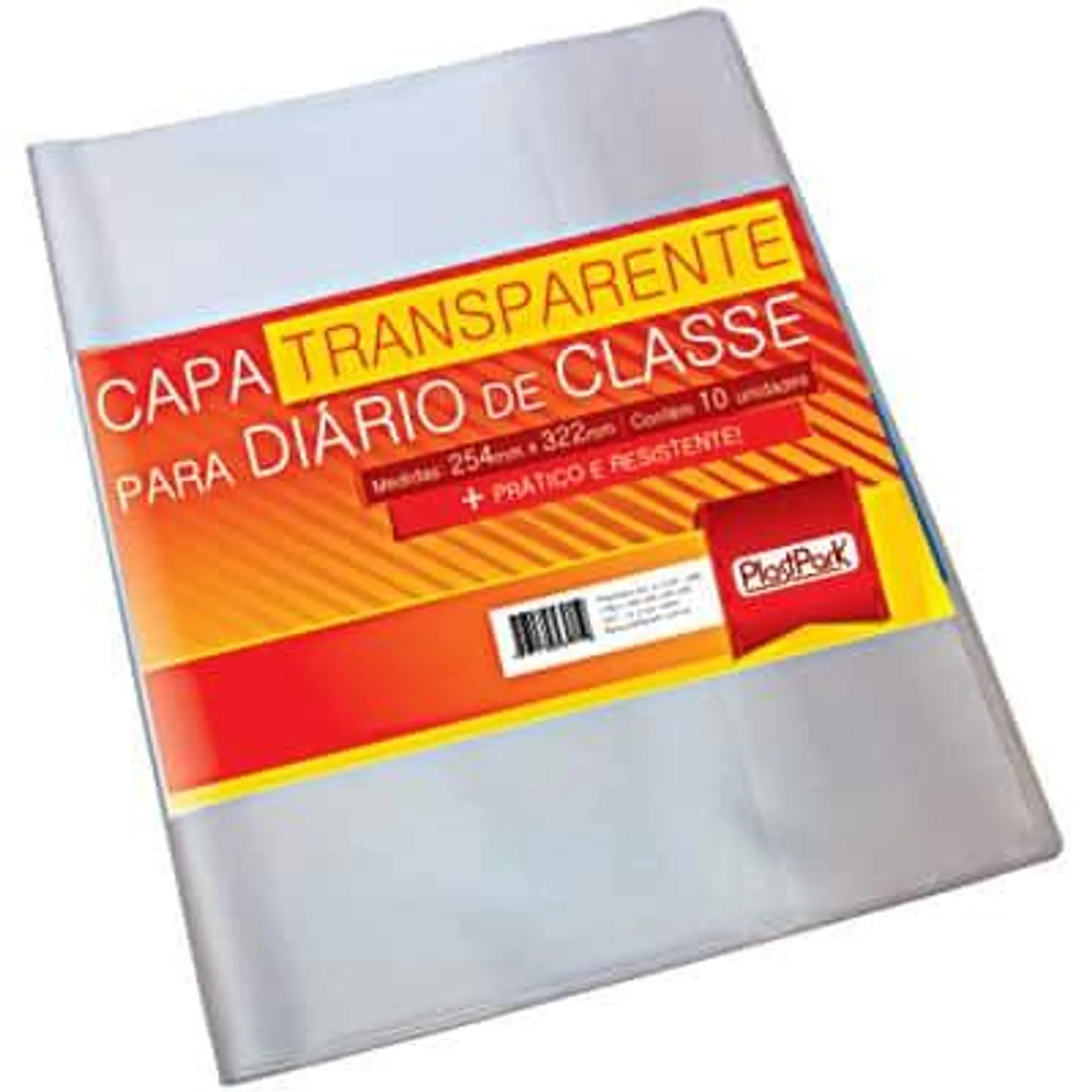 Capa plástica p/diário de classe 254x322mm 316 Plastpark PT 10 UN