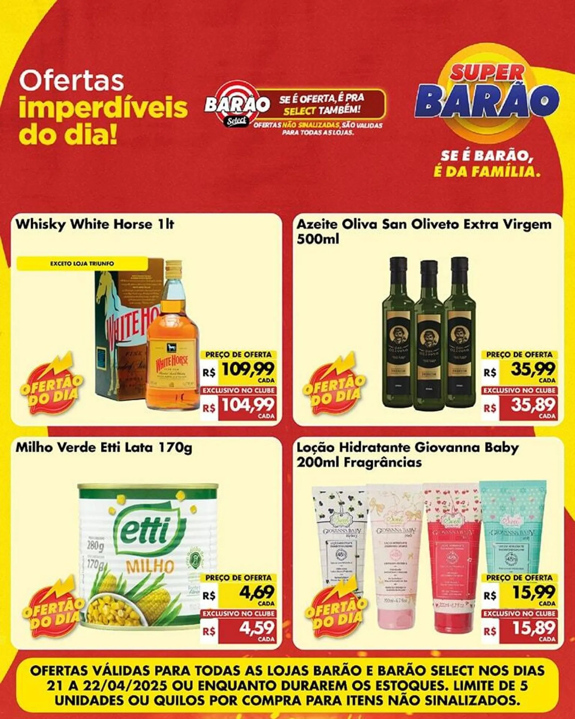 Encarte de Catálogo Super Barão 21 de abril até 22 de abril 2025 - Pagina 1