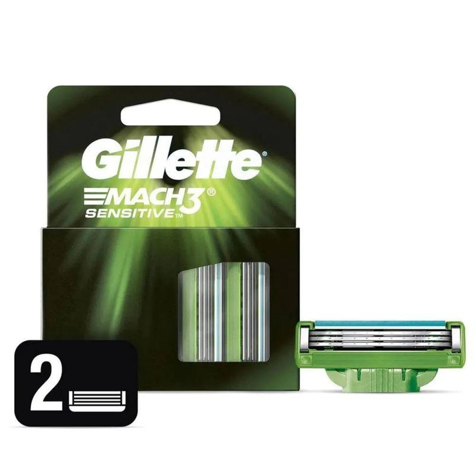 CARGA GILLETTE MACH 3 SENSITIVE 2UND