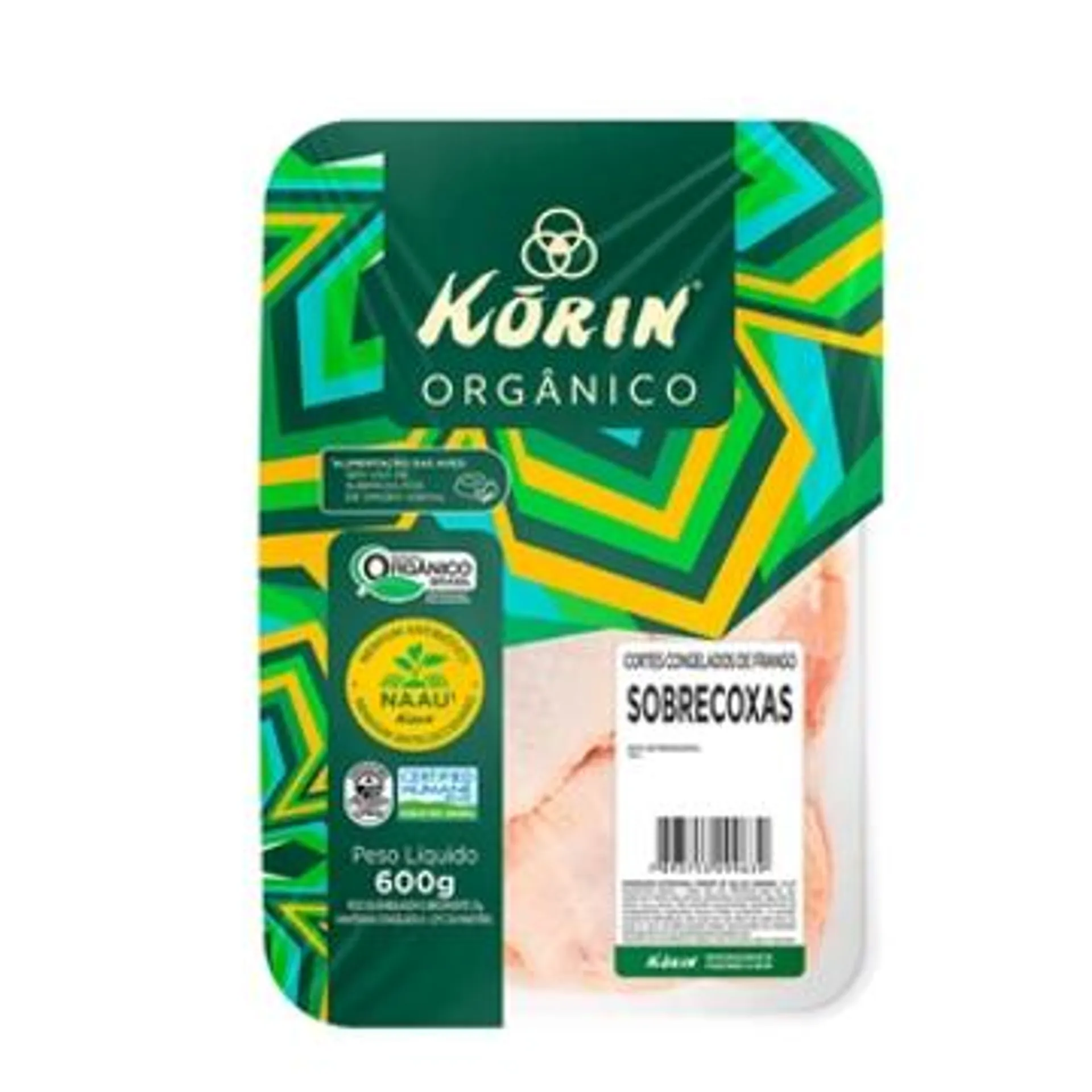 SOBRECOXA FRANGO KORIN ORGANICO CONG 600G