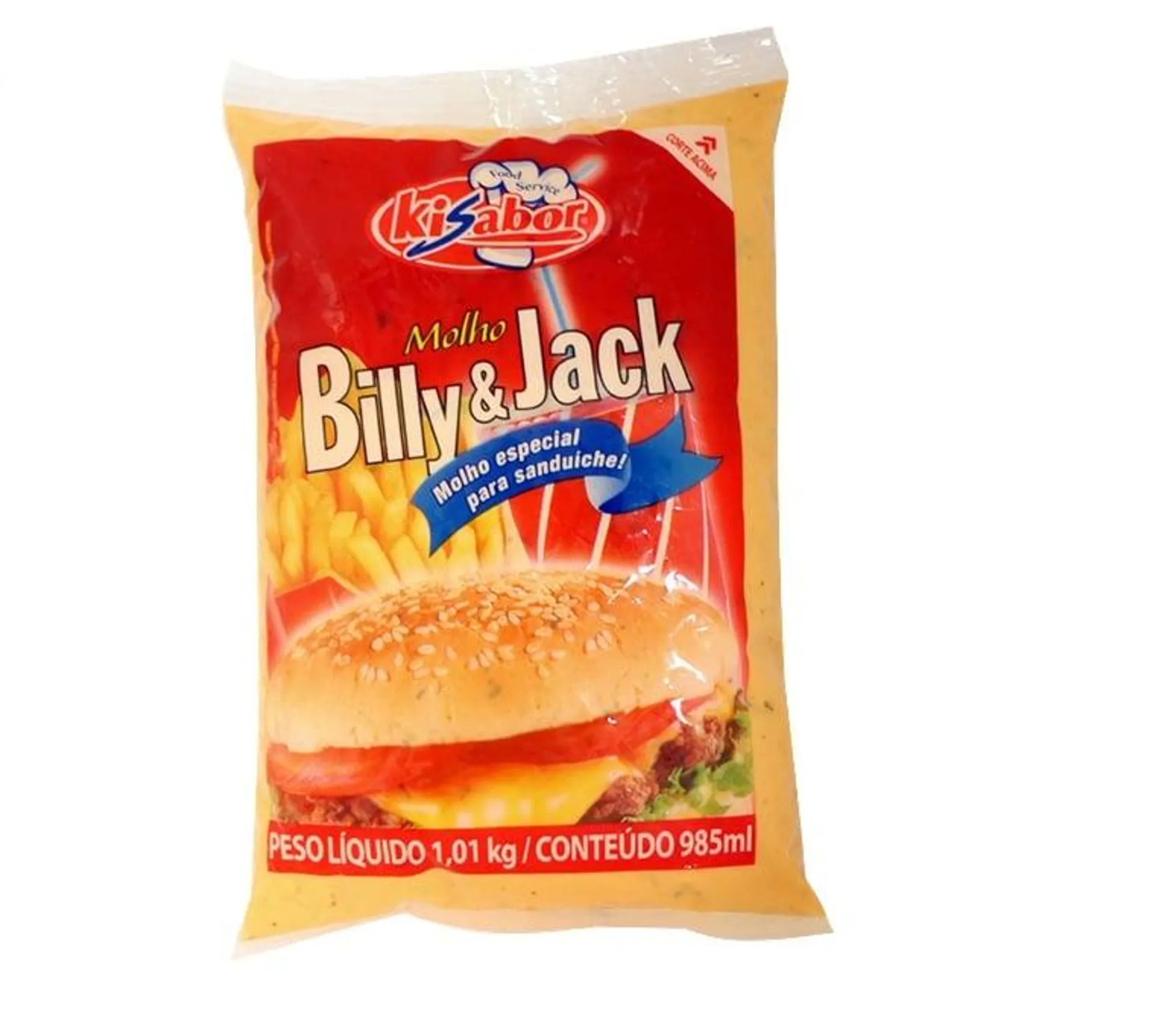 Molho Pronto Billy & Jack Bag Original Bag 1,010kg