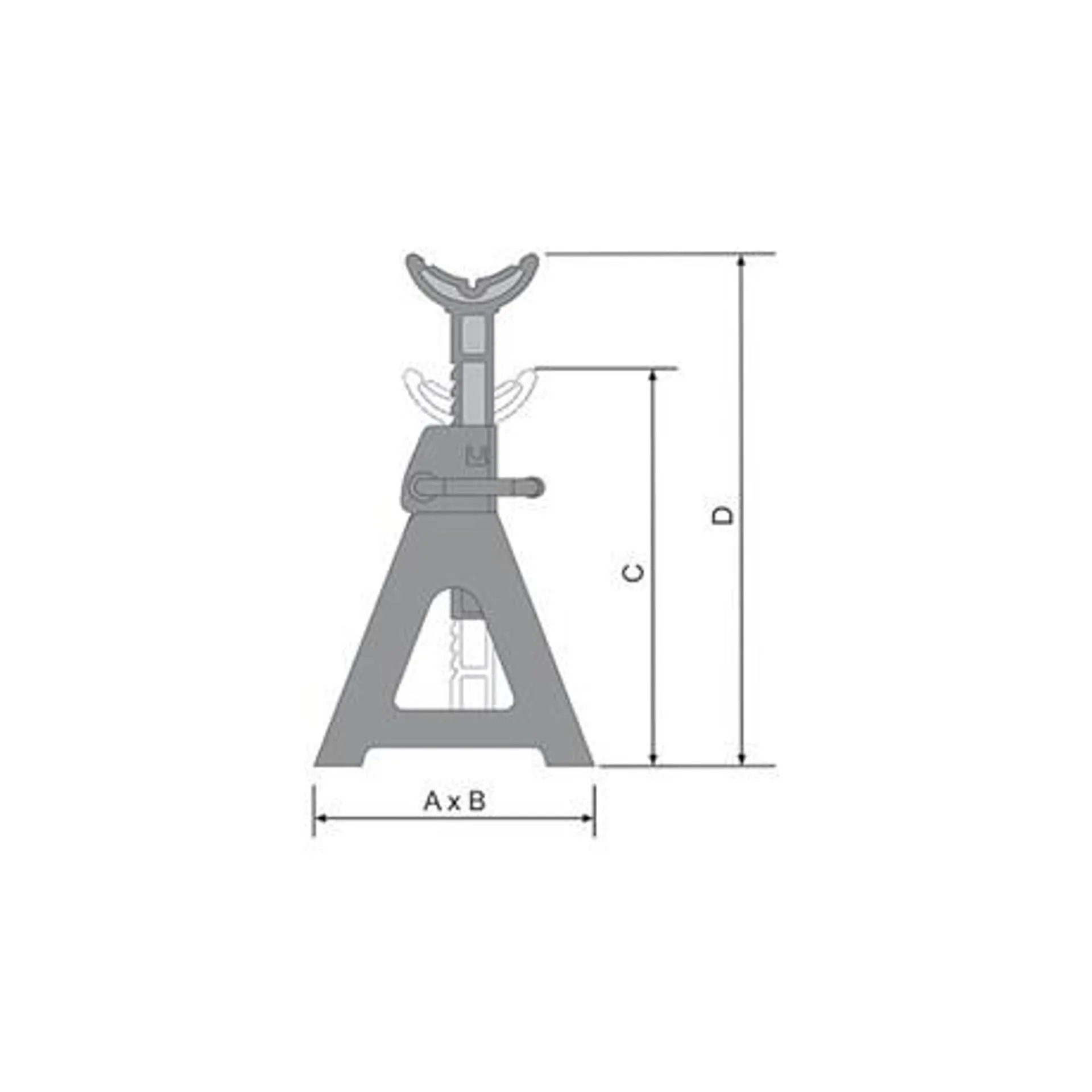 Par de Cavaletes Mecânico para 6 Toneladas 410-600mm CT 6000 BOVENAU