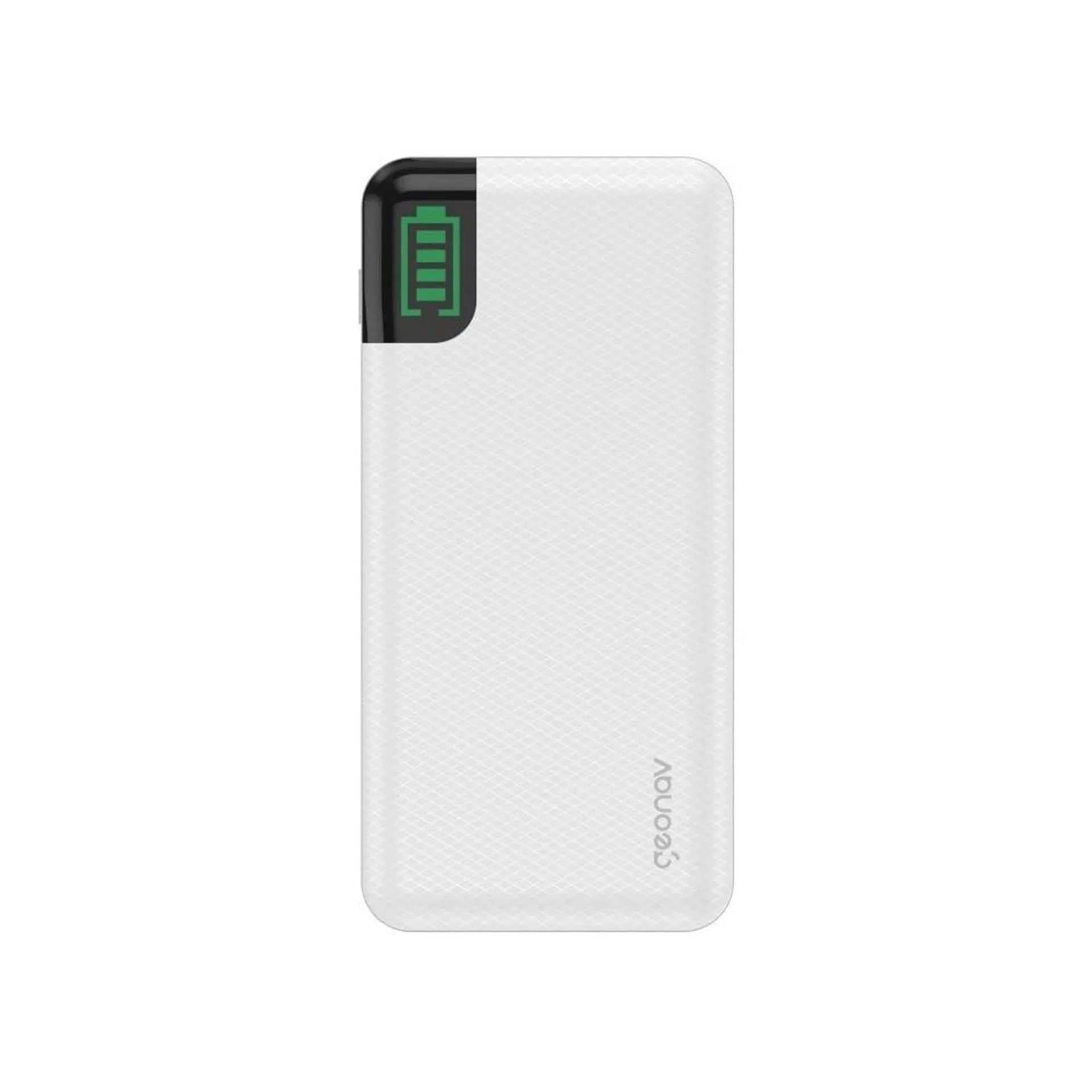 Carregador USB portatil 20000mAh, Branco, PB20KWT, GEONAV