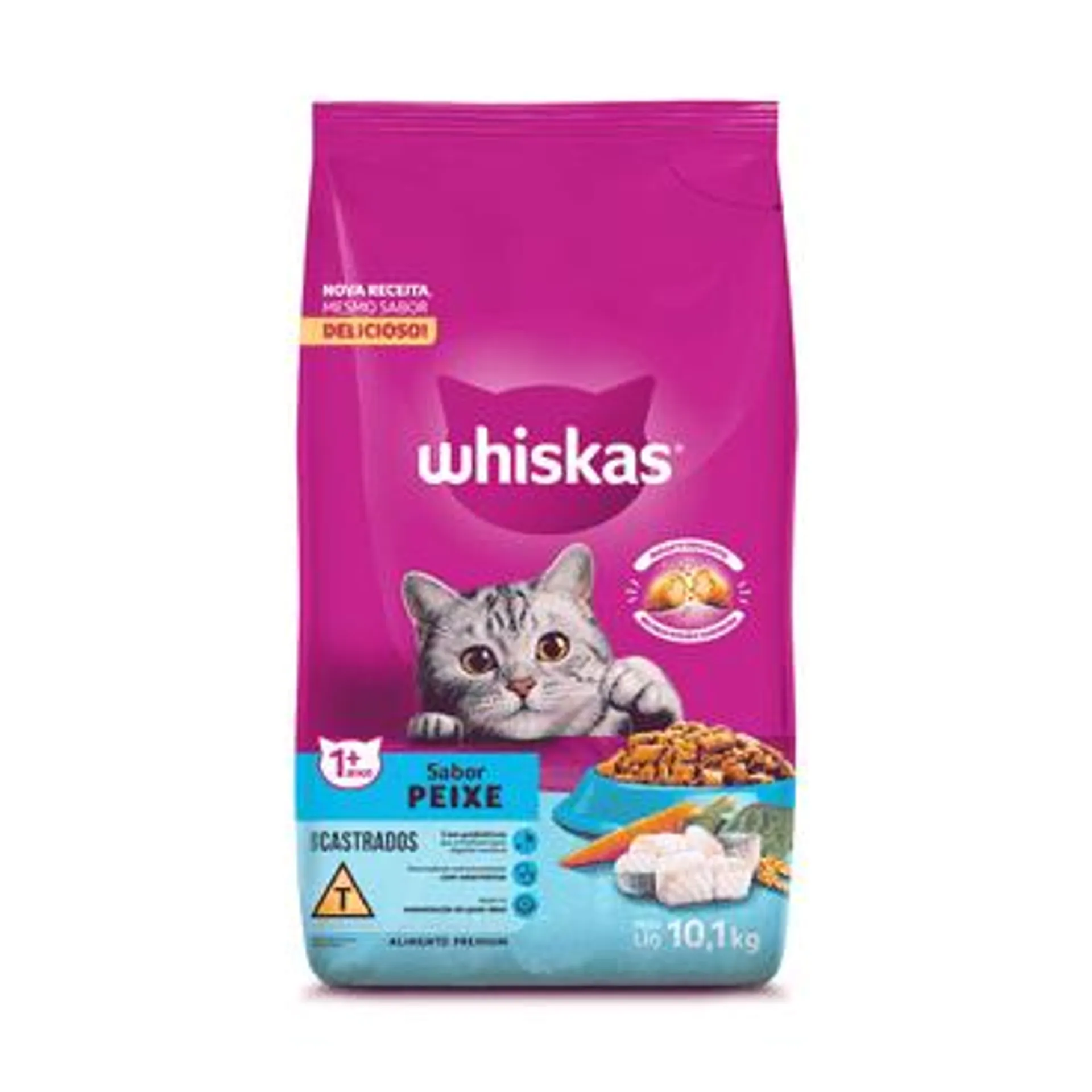 Ração Whiskas Gatos Adultos Castrados Peixe 10,1 kg