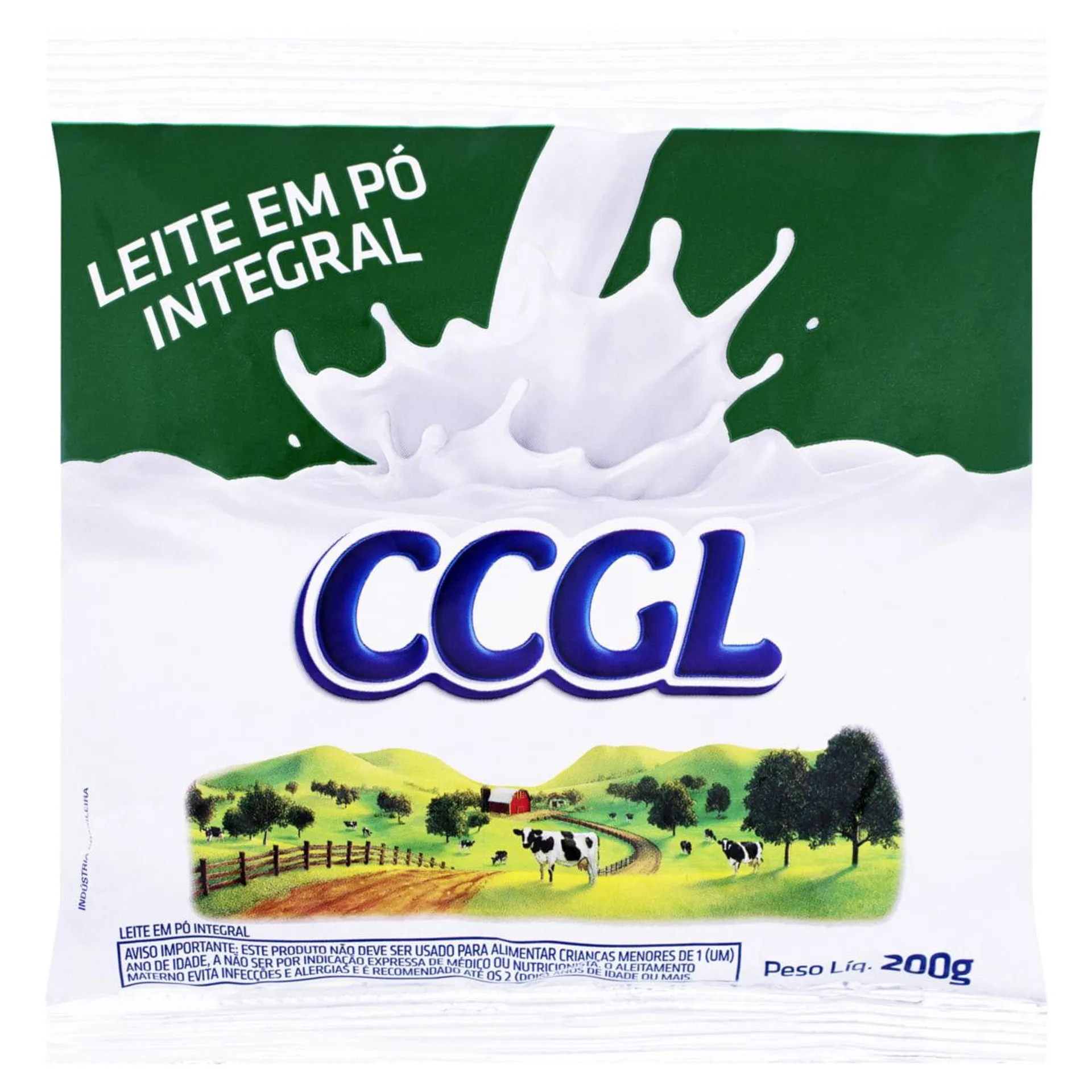 Leite em Pó Ccgl Integral Pacote 200g