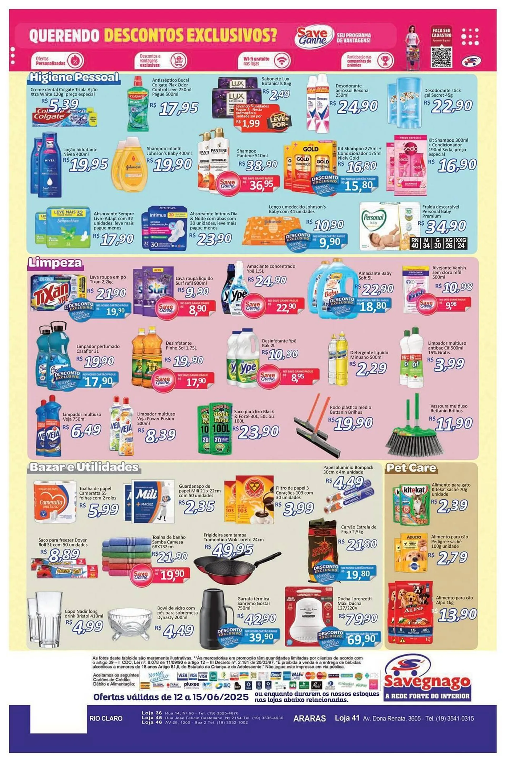 Encarte de Catálogo Supermercados Savegnago 12 de junho até 15 de junho 2025 - Pagina 4
