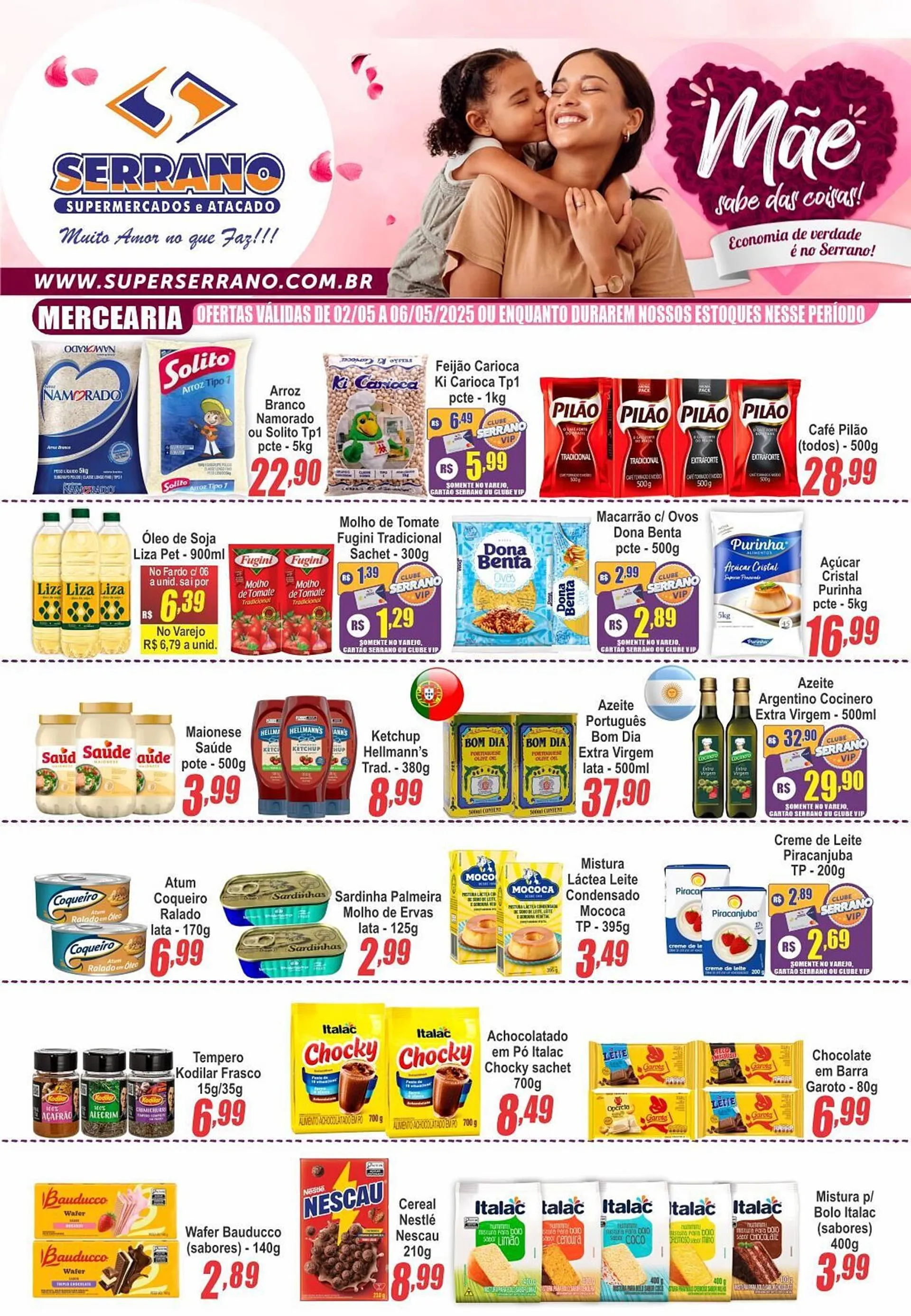 Encarte de Catálogo Serrano Supermercado 1 de maio até 6 de maio 2025 - Pagina 1
