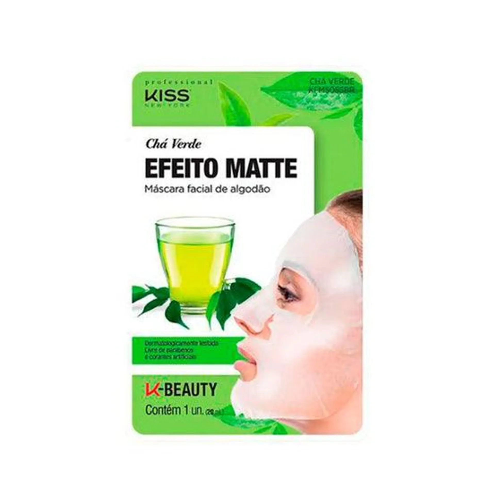 Máscara Facial Kiss Efeito Matte Chá Verde