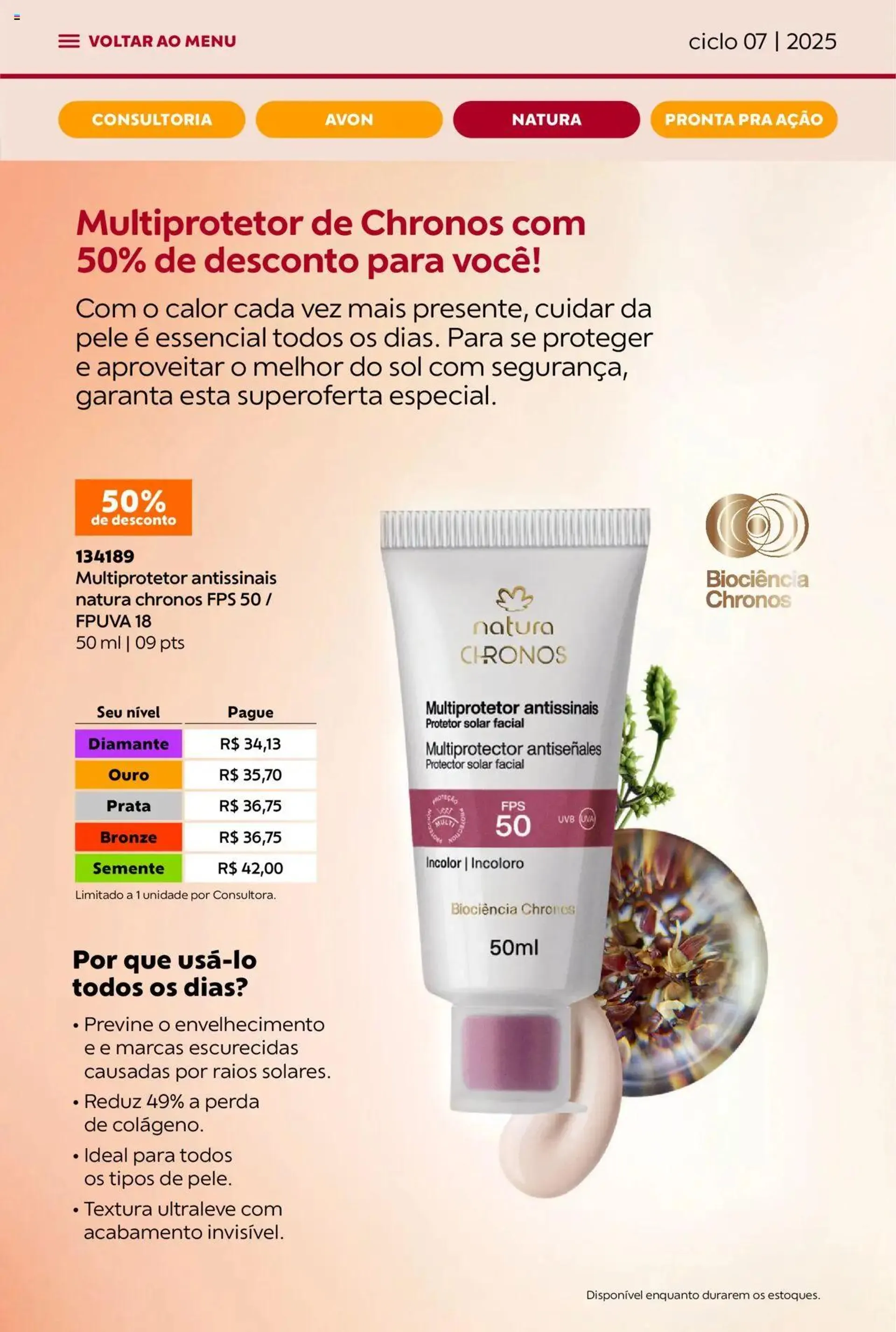 Encarte de Avon - Campanha 07: Minha Consultoria 3 de abril até 1 de maio 2025 - Pagina 58