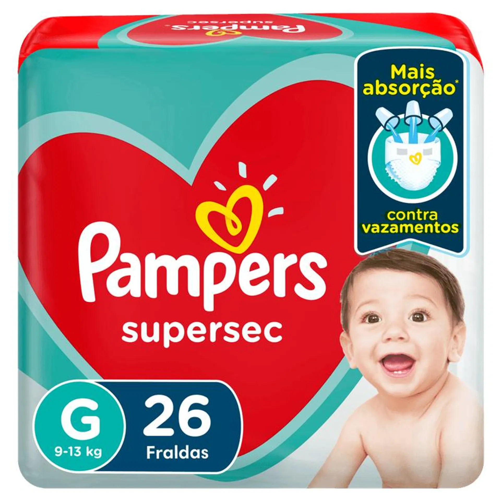 Fralda Super Sec G Pampers com 26 unidades