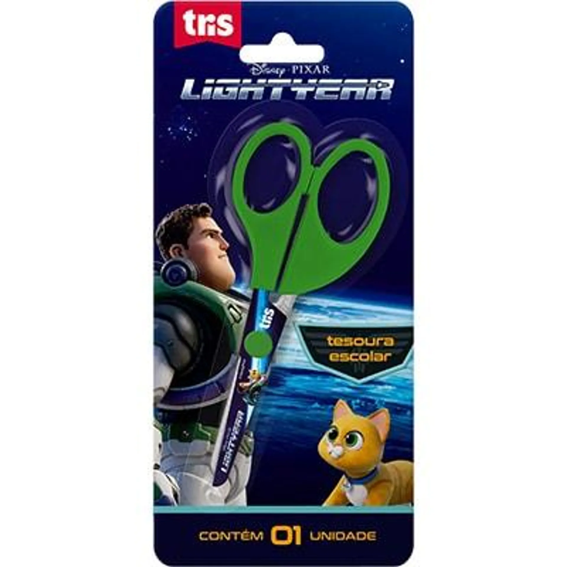 Tesoura escolar sem ponta, 13cm, Disney Pixar Lightyear, 613215, Tris - PT 1 UN