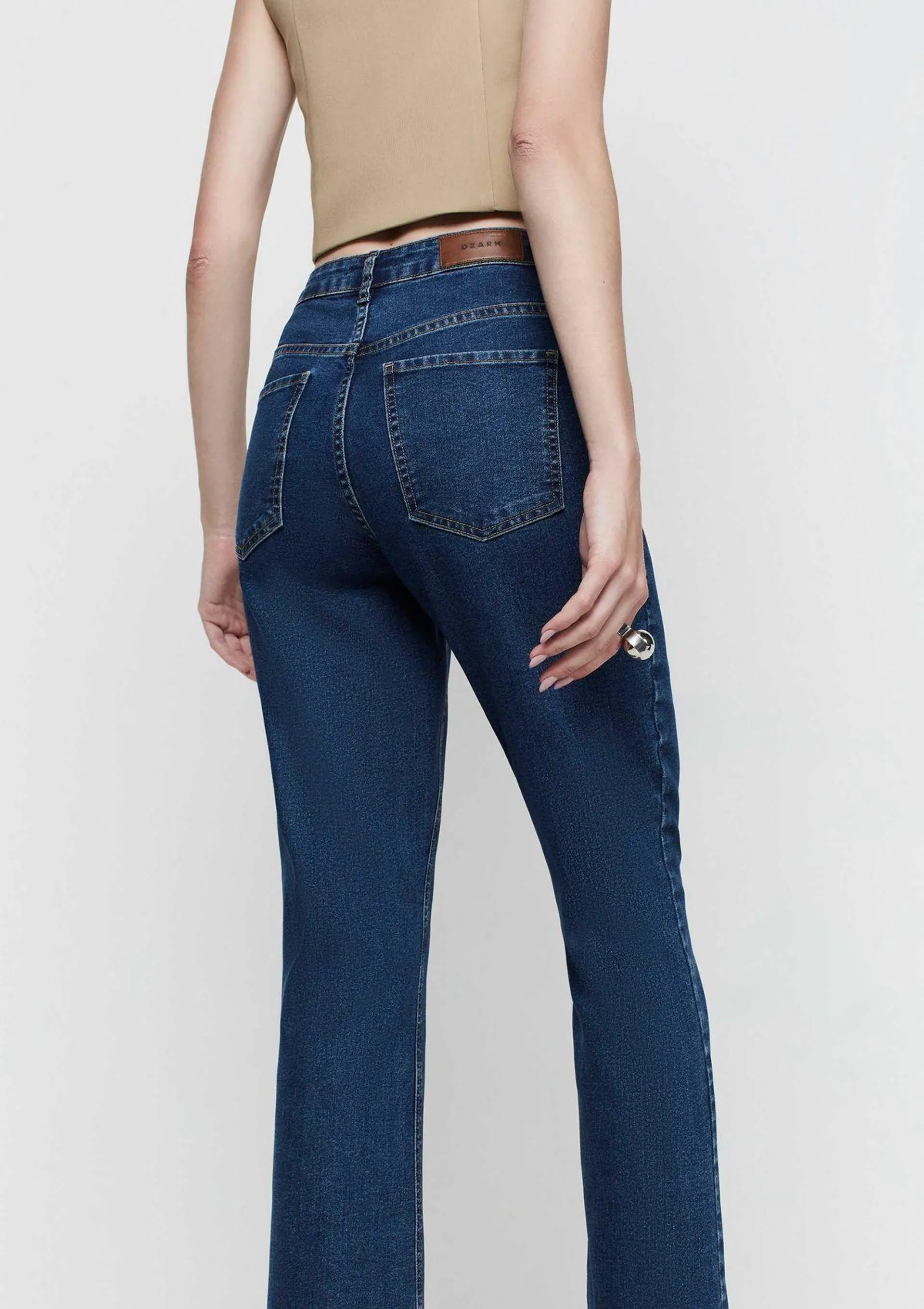 Calça Jeans Bootcut Petit Cintura Alta - Azul