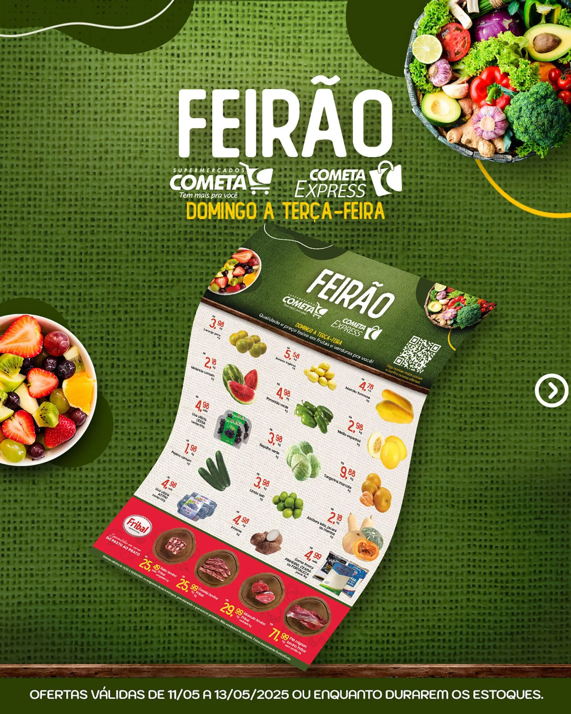 Encarte de Catálogo Cometa Supermercados 11 de maio até 13 de maio 2025 - Pagina 1