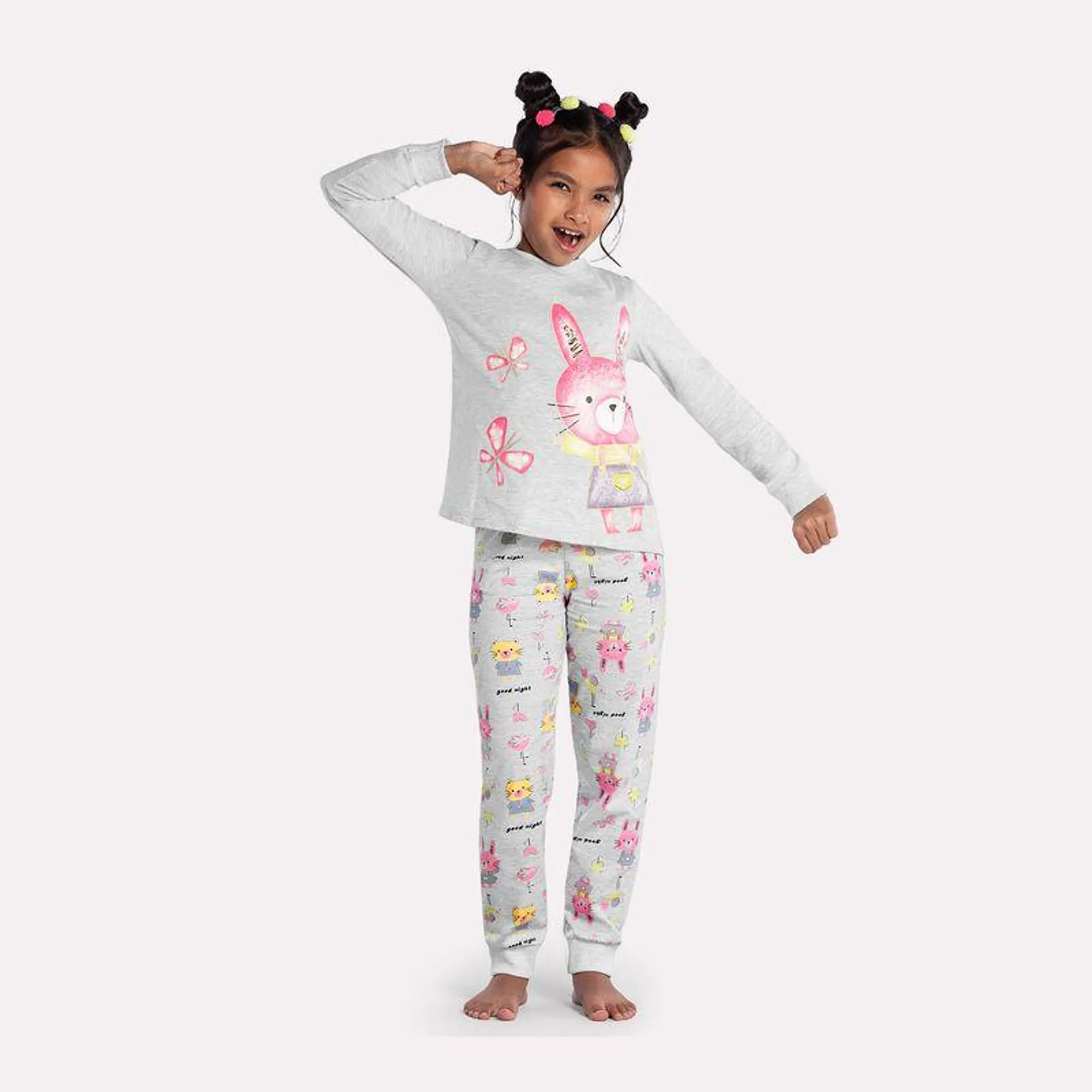 Pijama Brilha no Escuro Infantil Menina Kyly