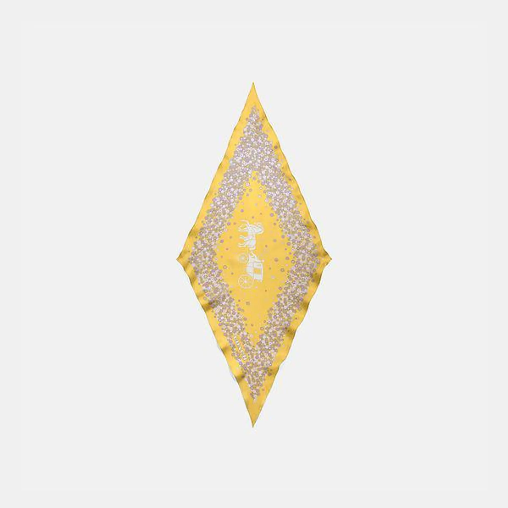 Lenço Ditsy Tea Rose Coach - Amarelo
