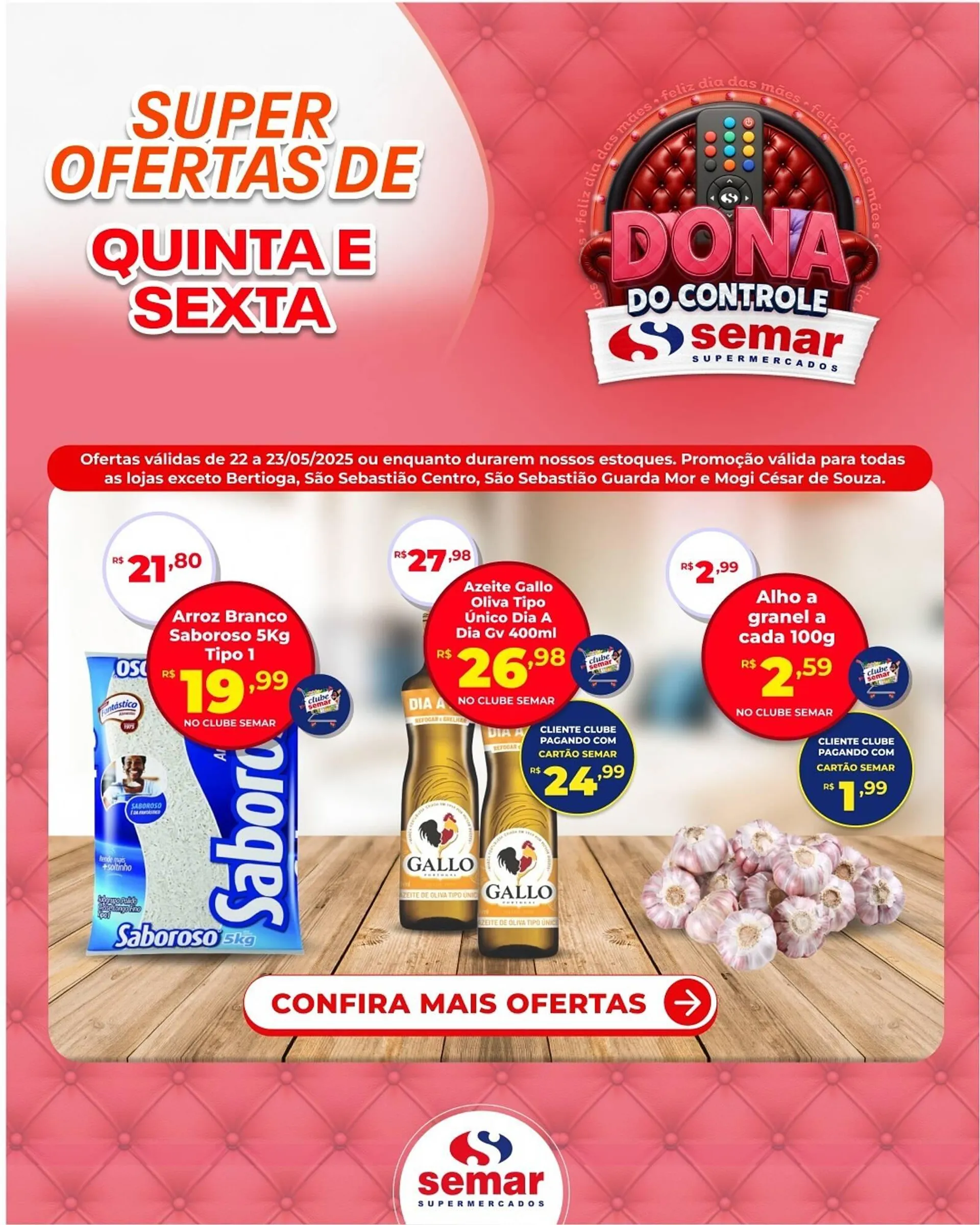 Encarte de Catálogo Semar Supermercado 22 de maio até 23 de maio 2025 - Pagina 1