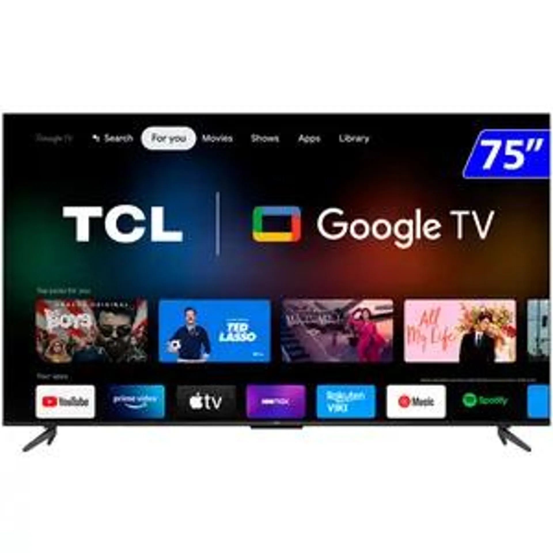 Smart TV TCL LED 75" 4K Wi-Fi Google TV Comando de Voz 75P735