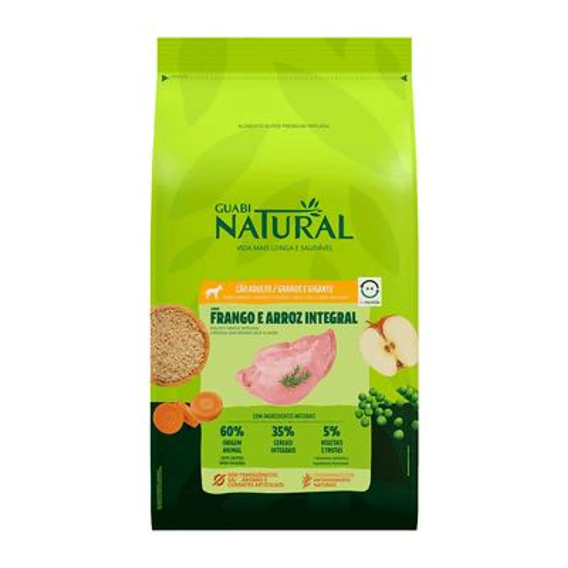 Ração Guabi Natural Cães Adultos Grandes Frango e Arroz 12 kg