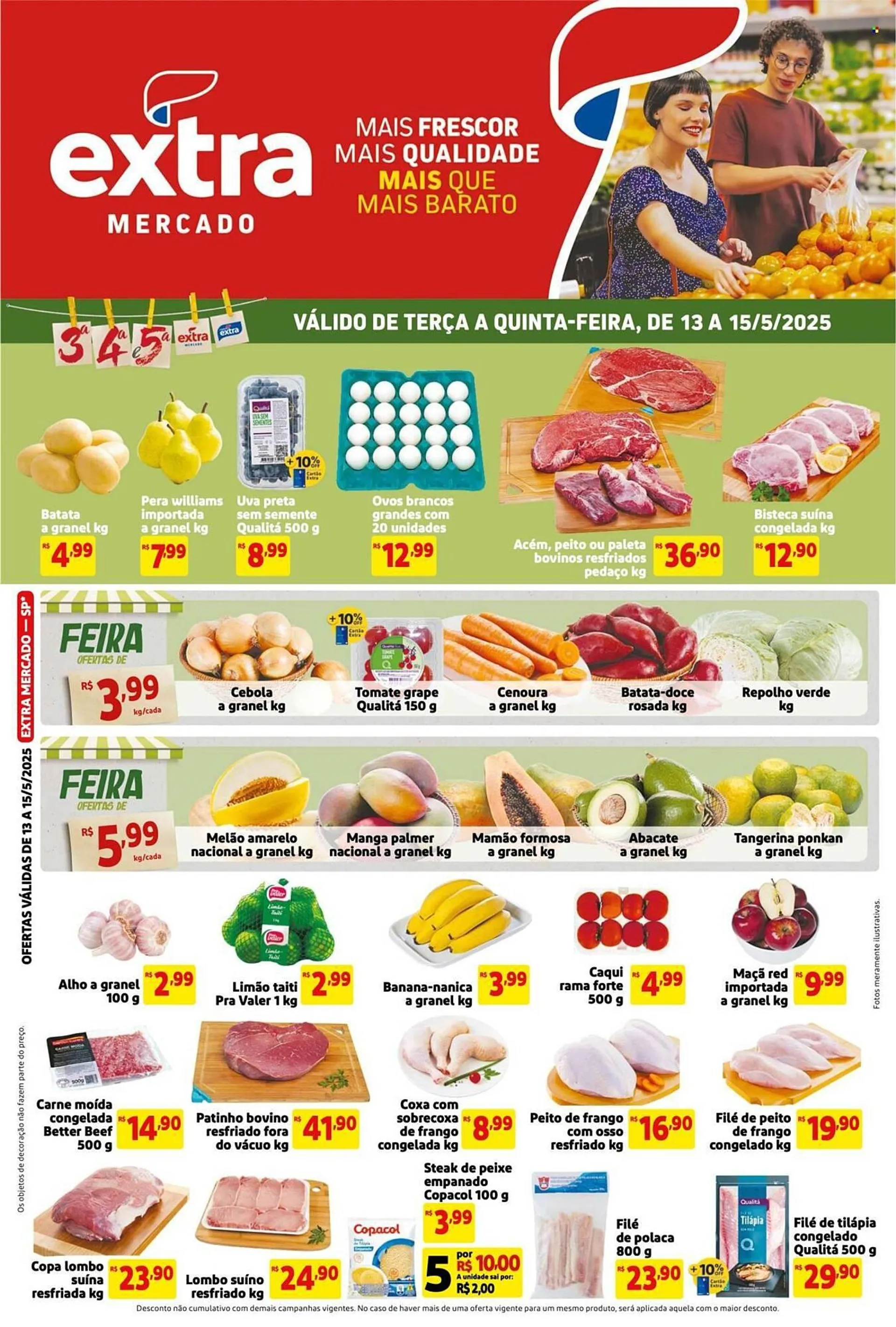 Encarte de Catálogo Mercado Extra 13 de maio até 15 de maio 2025 - Pagina 1