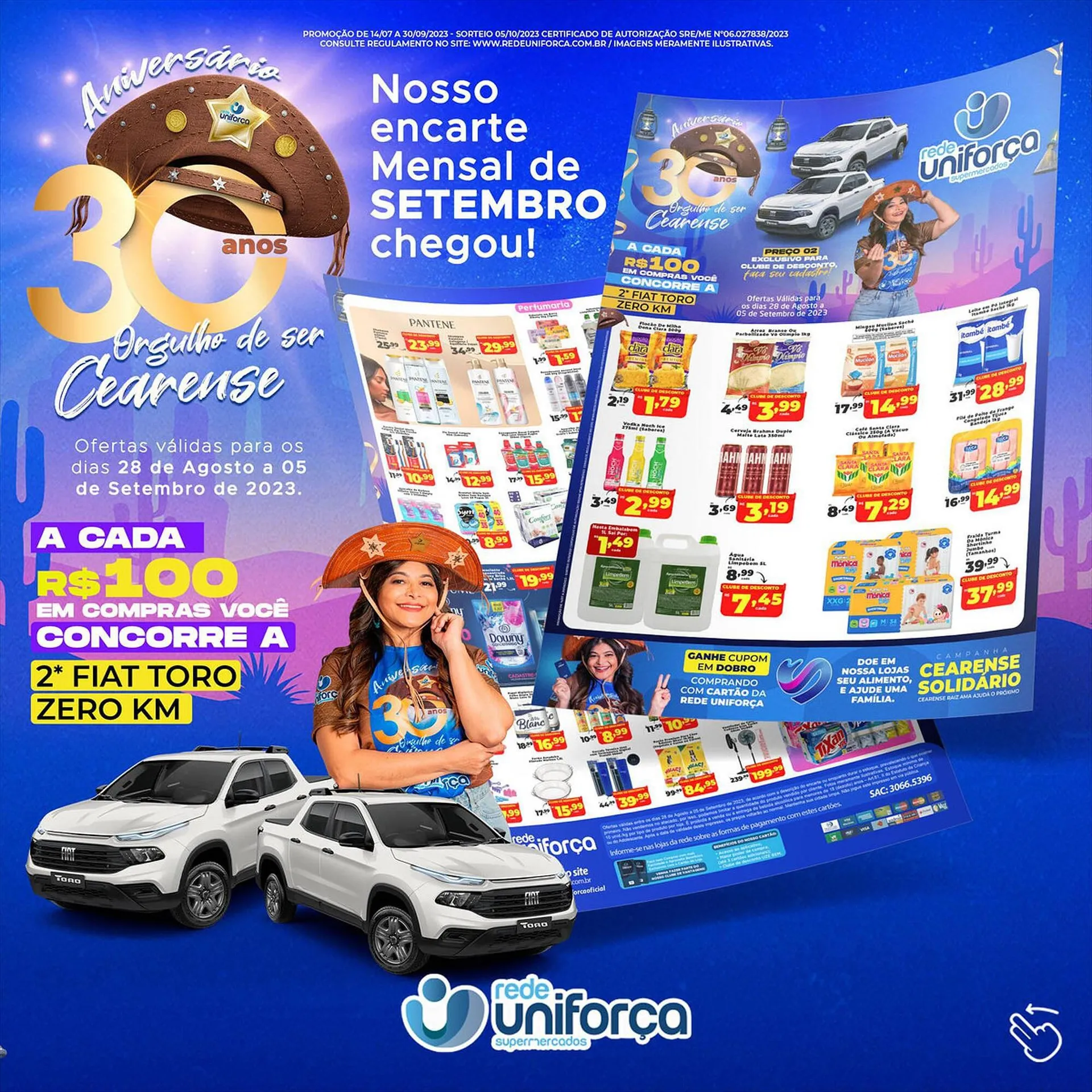 Encarte de Rede Uniforça Ofertas 28 de agosto até 31 de agosto 2023 - Pagina 1
