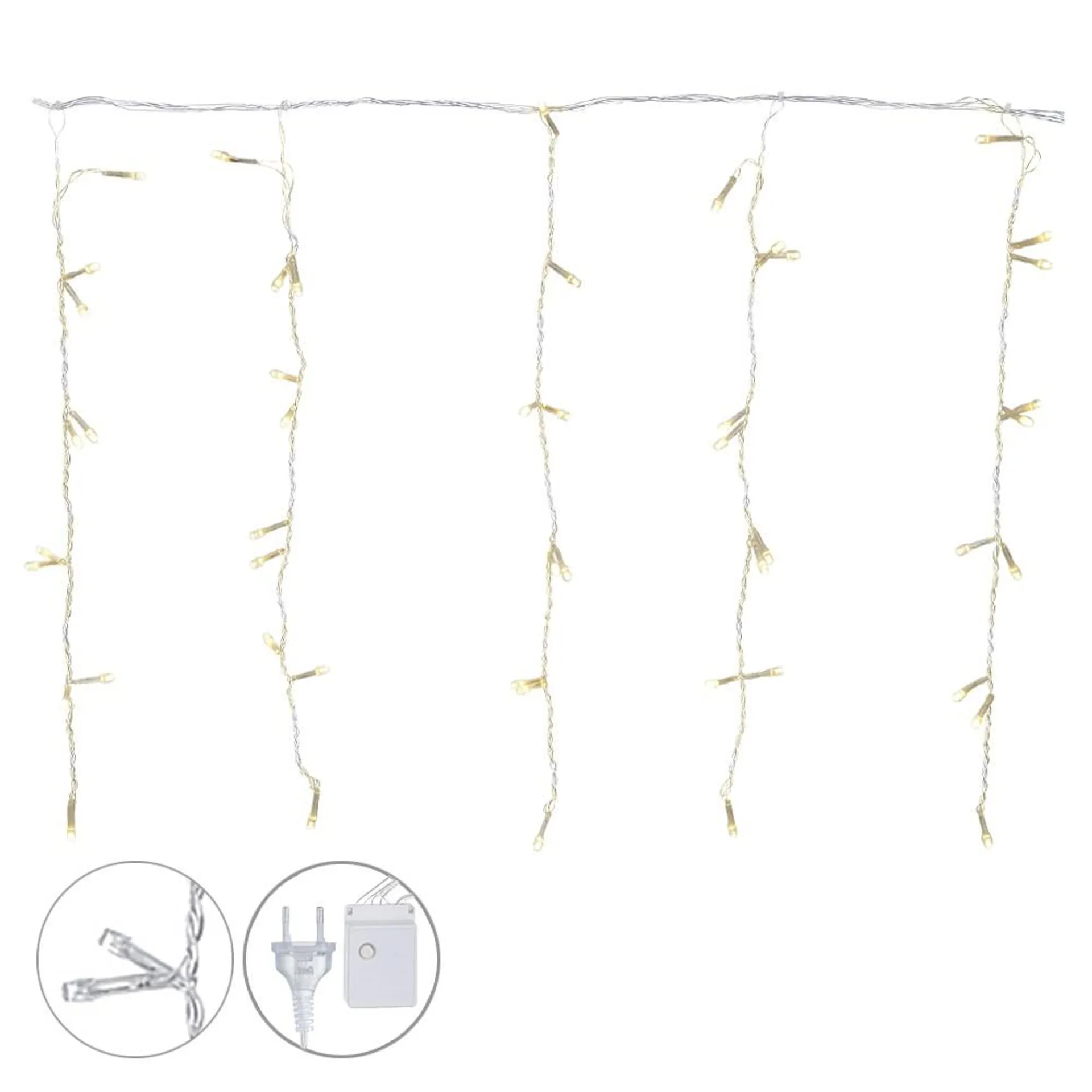 Pisca Led Cortina Fo PVC 220 Branco - Dea Natal