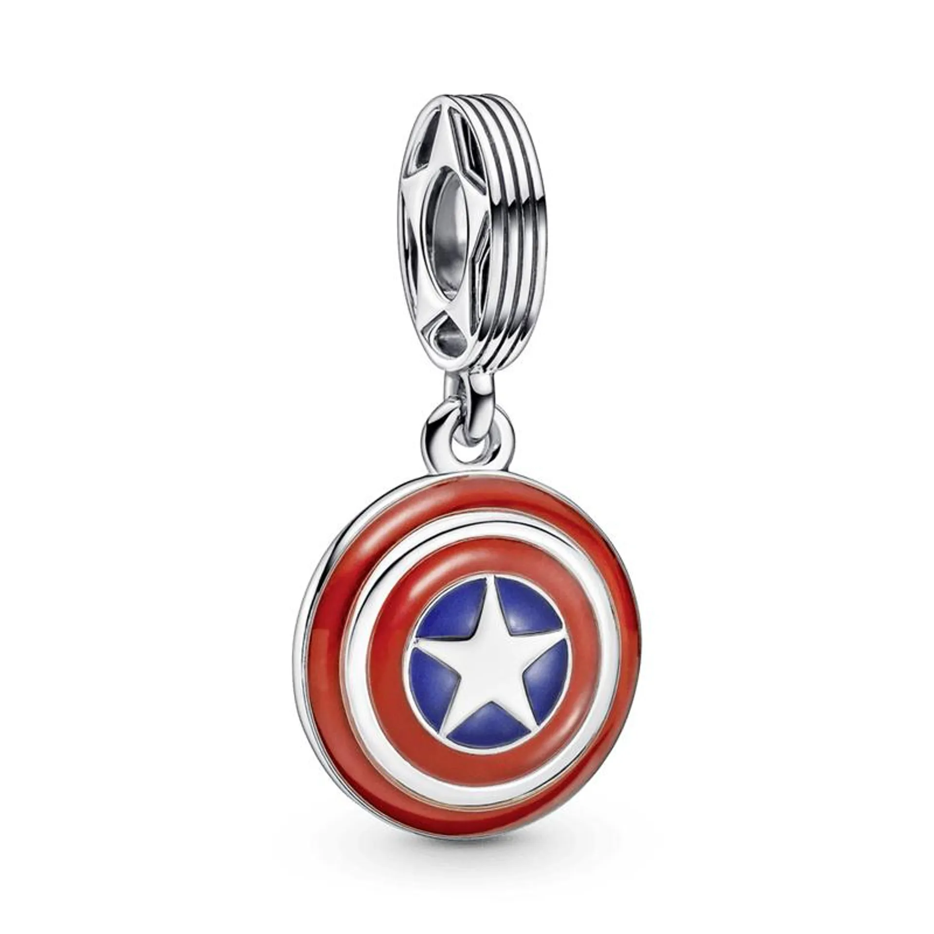 Charm Prata Pendente Marvel - Escudo Capitão América de Os Vingadores