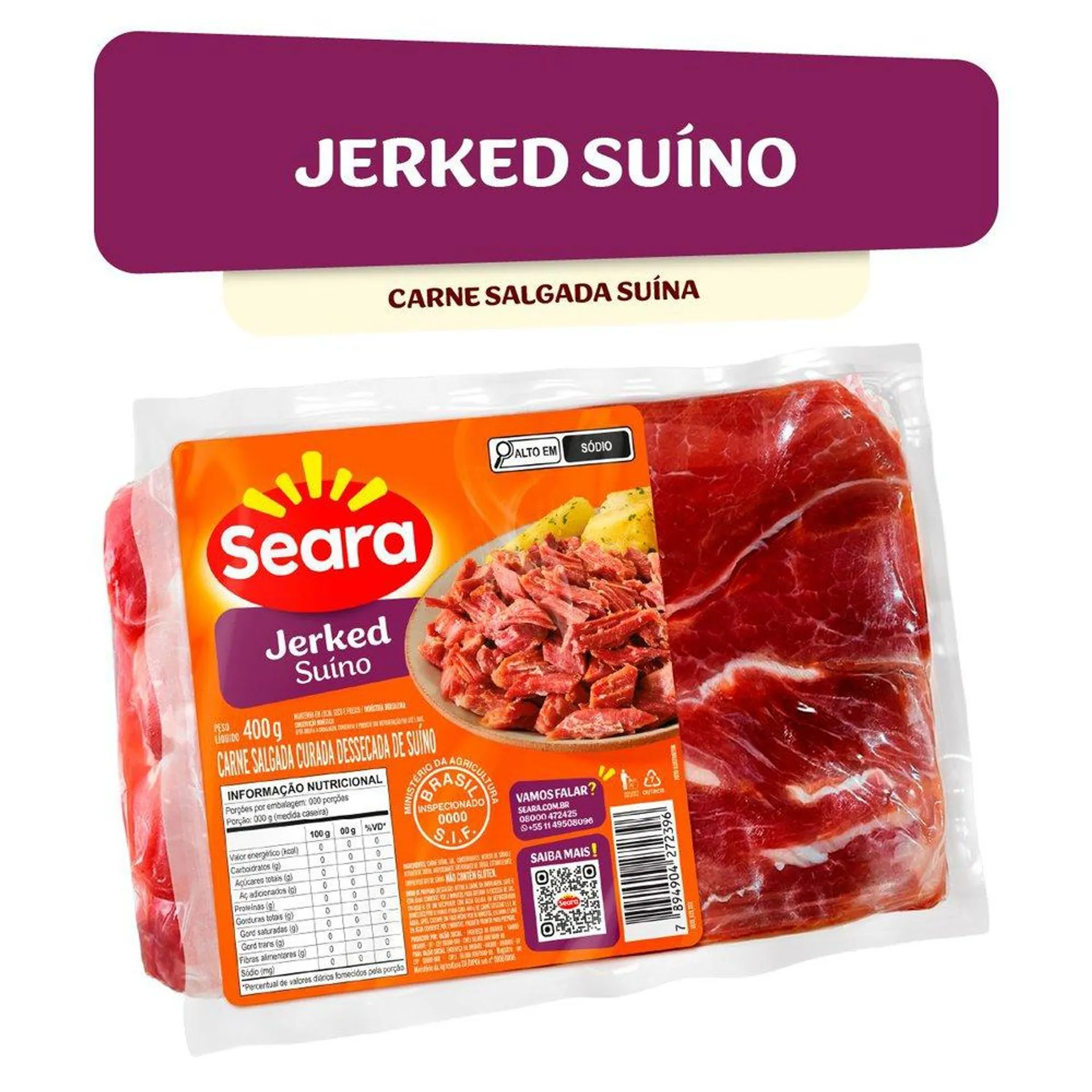 Jerked Suíno Seara 400g