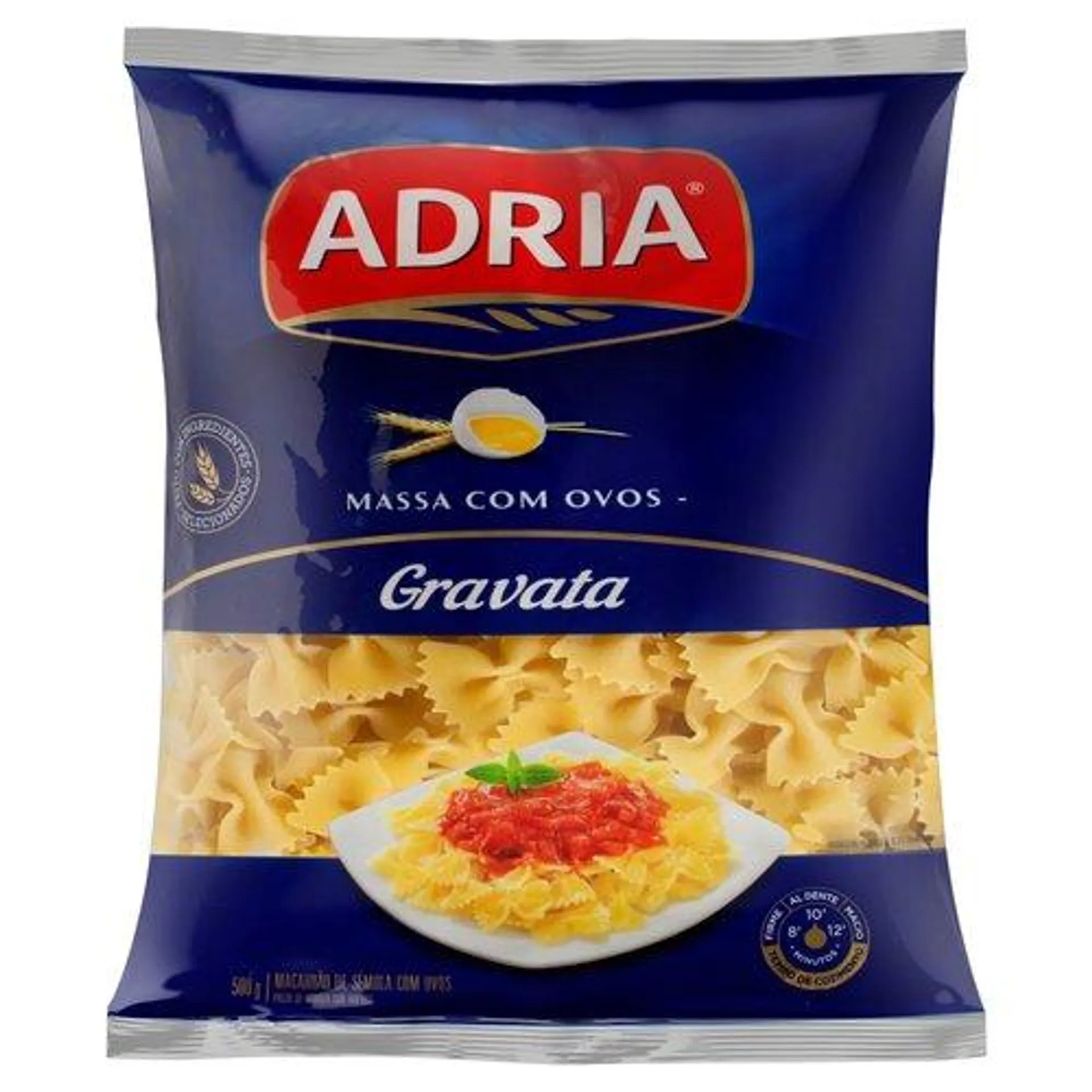 Macarrão de Sêmola com Ovos Gravata Adria Pacote 500g