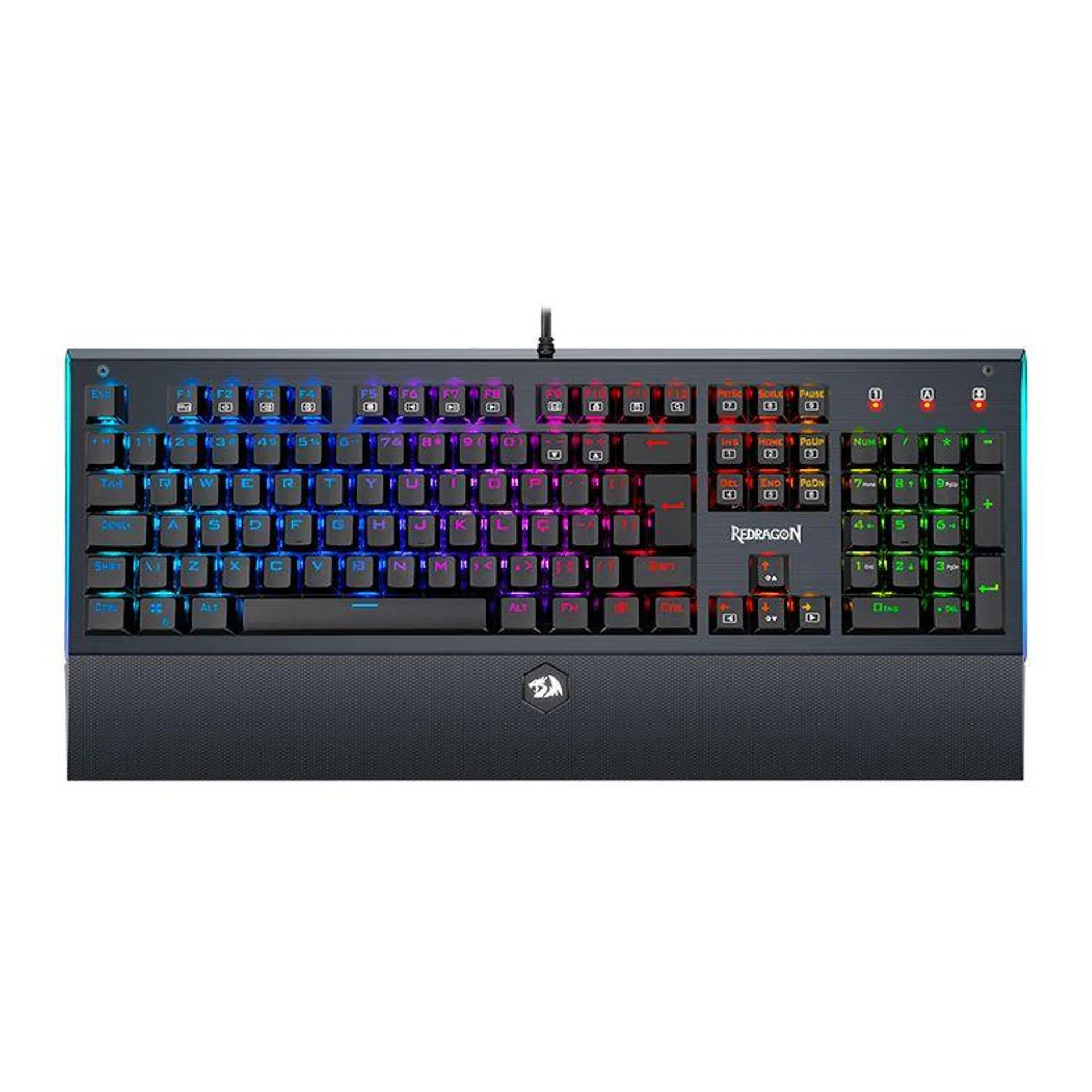 Teclado Mecanico Gamer Redragon Aryaman V2, RGB, Switch Marrom, Preto, K569RGB-PT-BROWN-V2