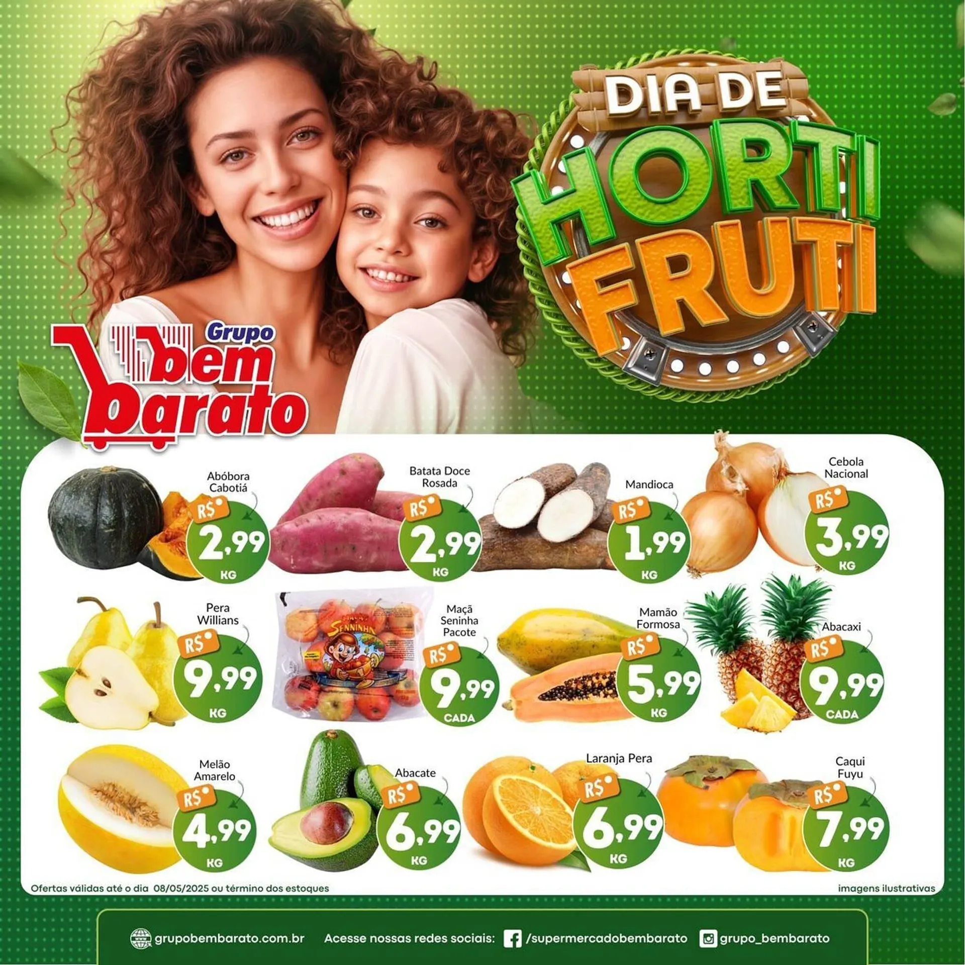 Encarte de Catálogo Supermercado Bem Barato 7 de maio até 8 de maio 2025 - Pagina 1