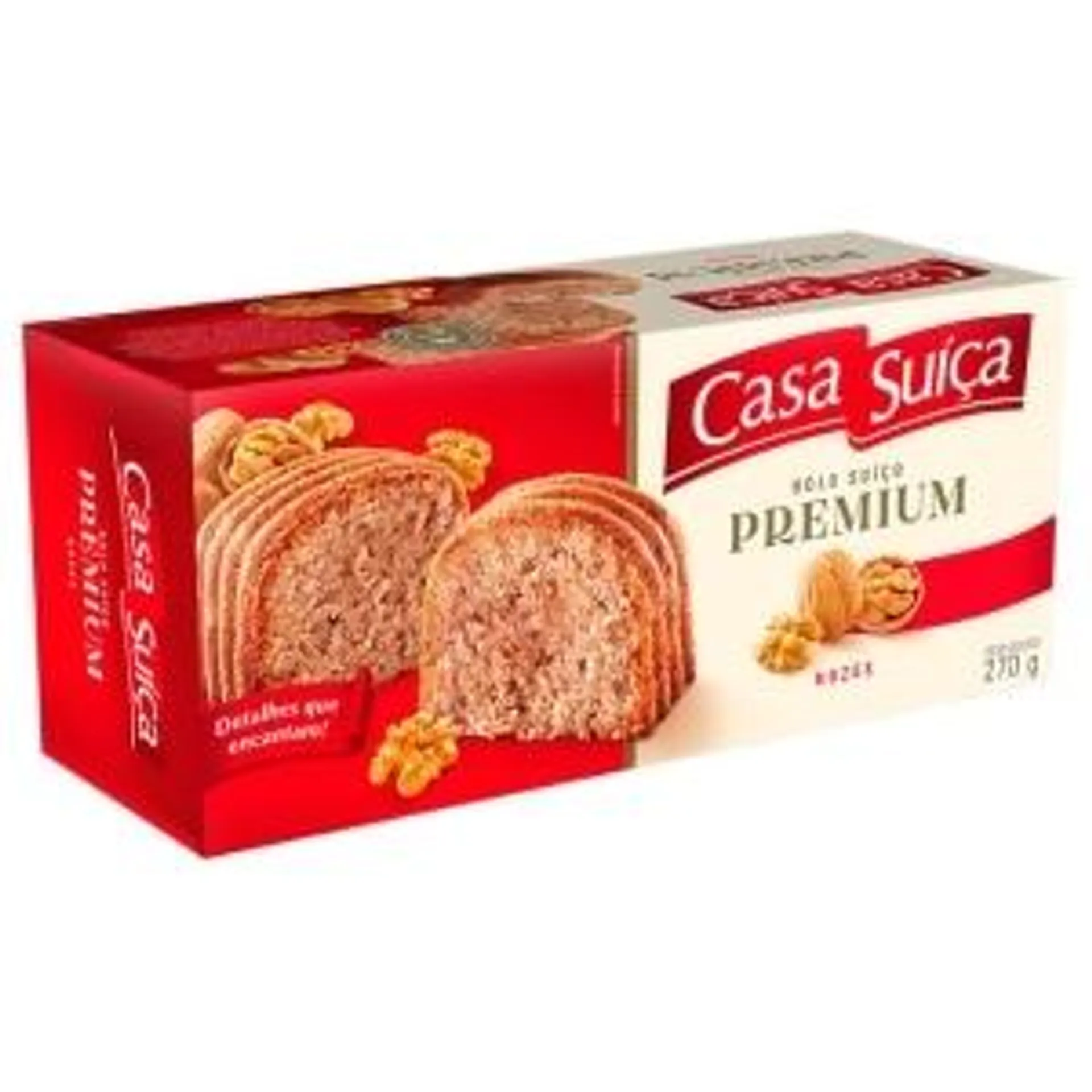 Bolo Casa Suiça Premium Nozes 270g