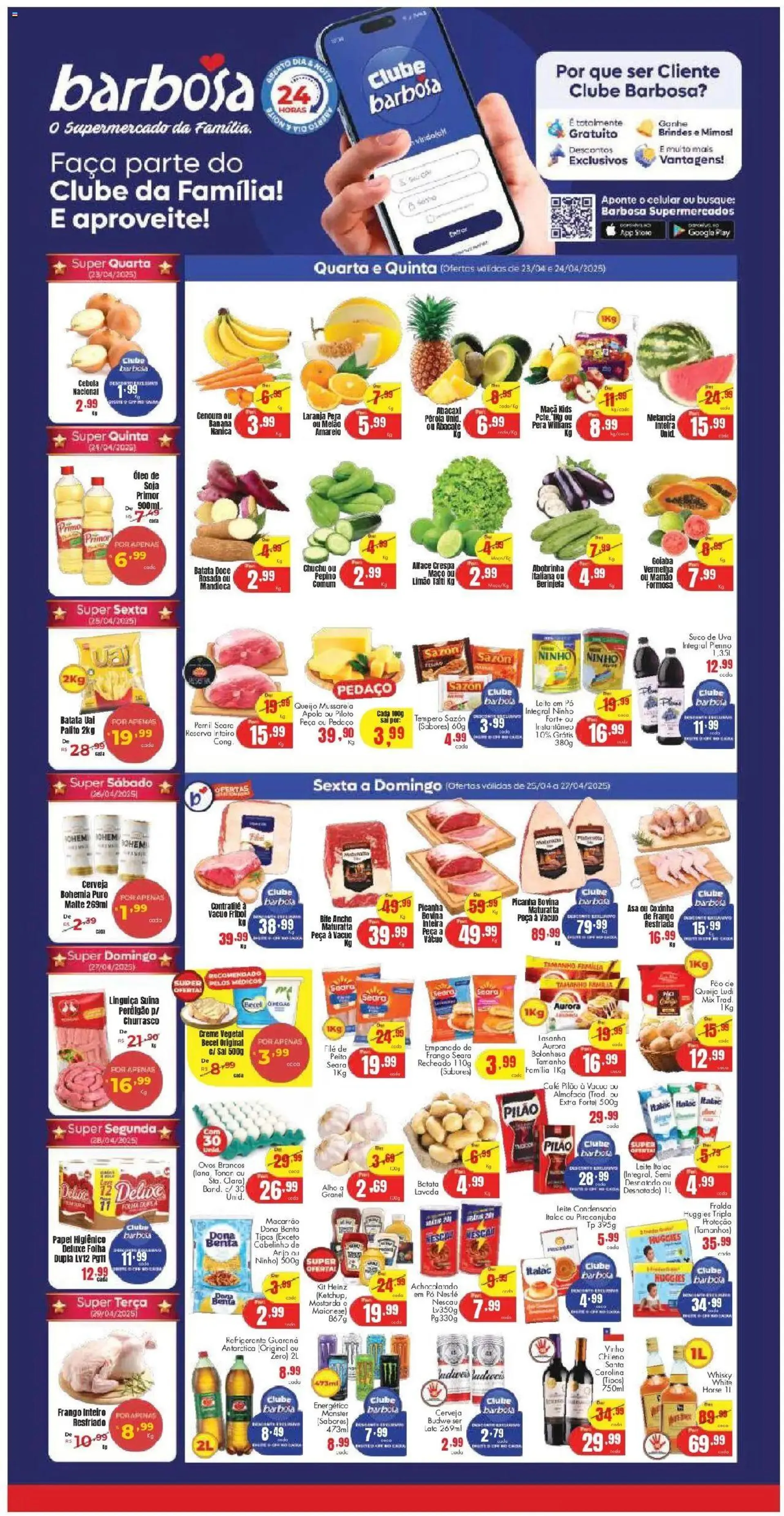 Encarte de Barbosa Supermercados - Ofertas Rede e Interior 23 de abril até 29 de abril 2025 - Pagina 1