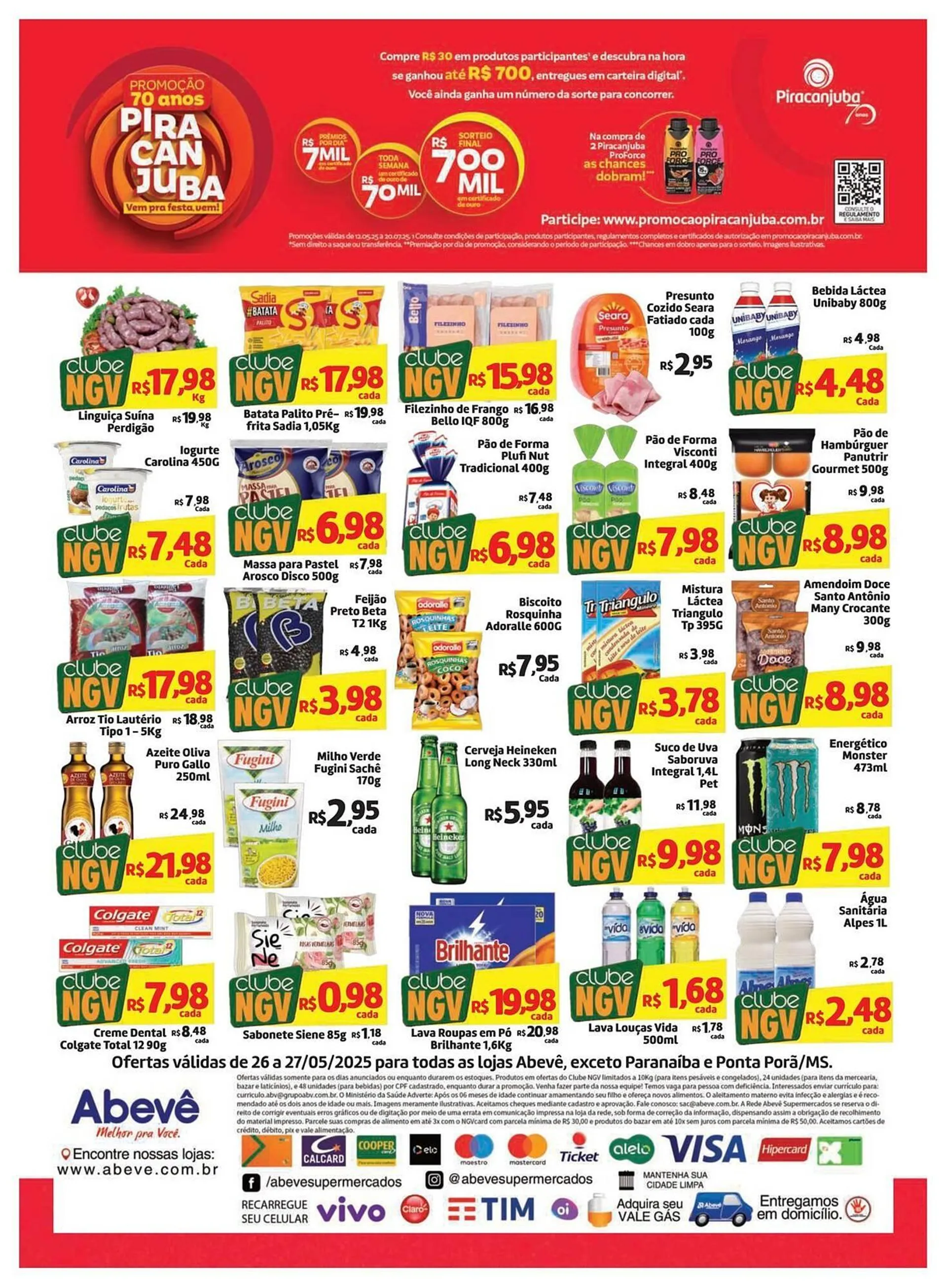 Encarte de Catálogo Abevê Supermercados 26 de maio até 27 de maio 2025 - Pagina 2