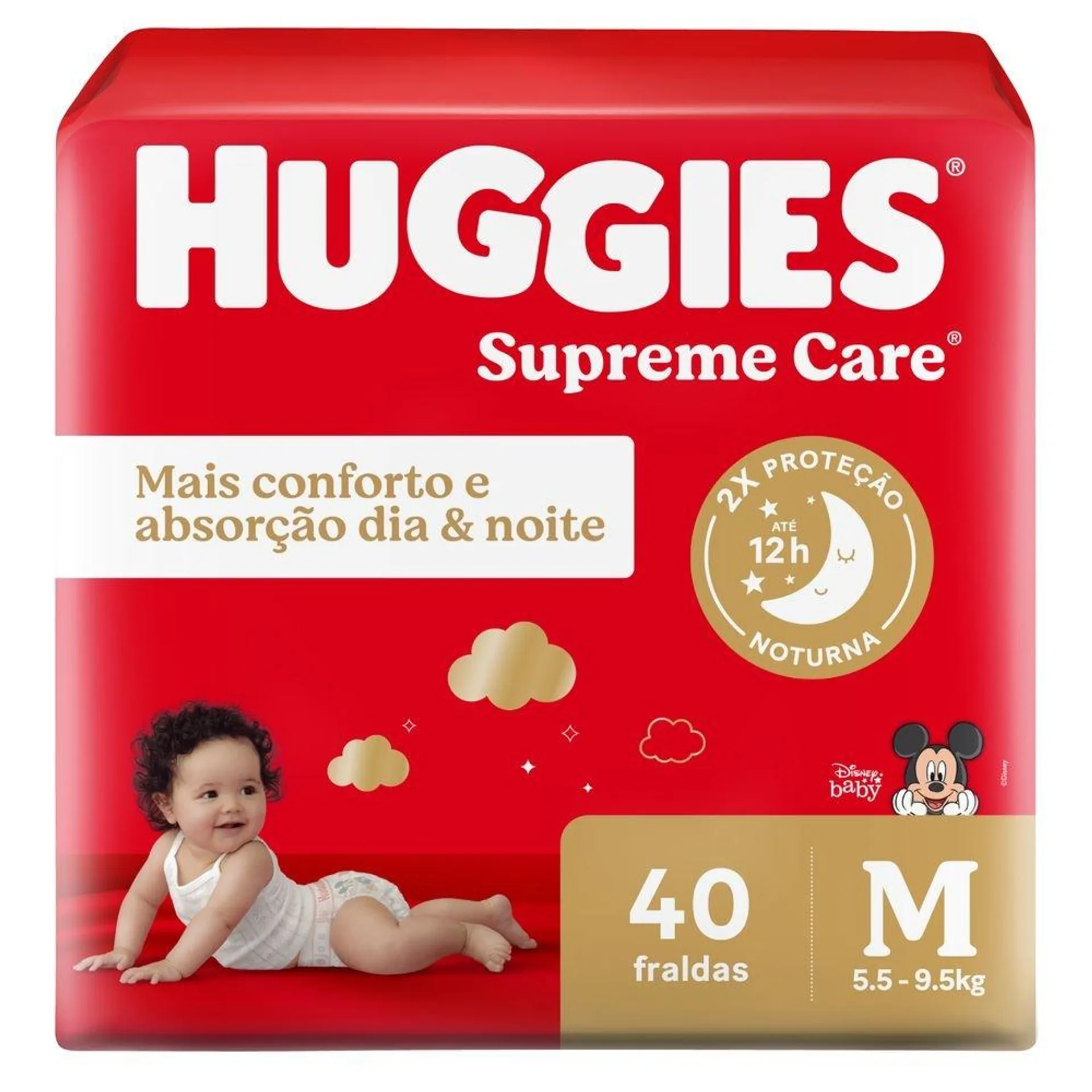 Fralda Huggies Supreme Care Mega M Com 40 Unidades