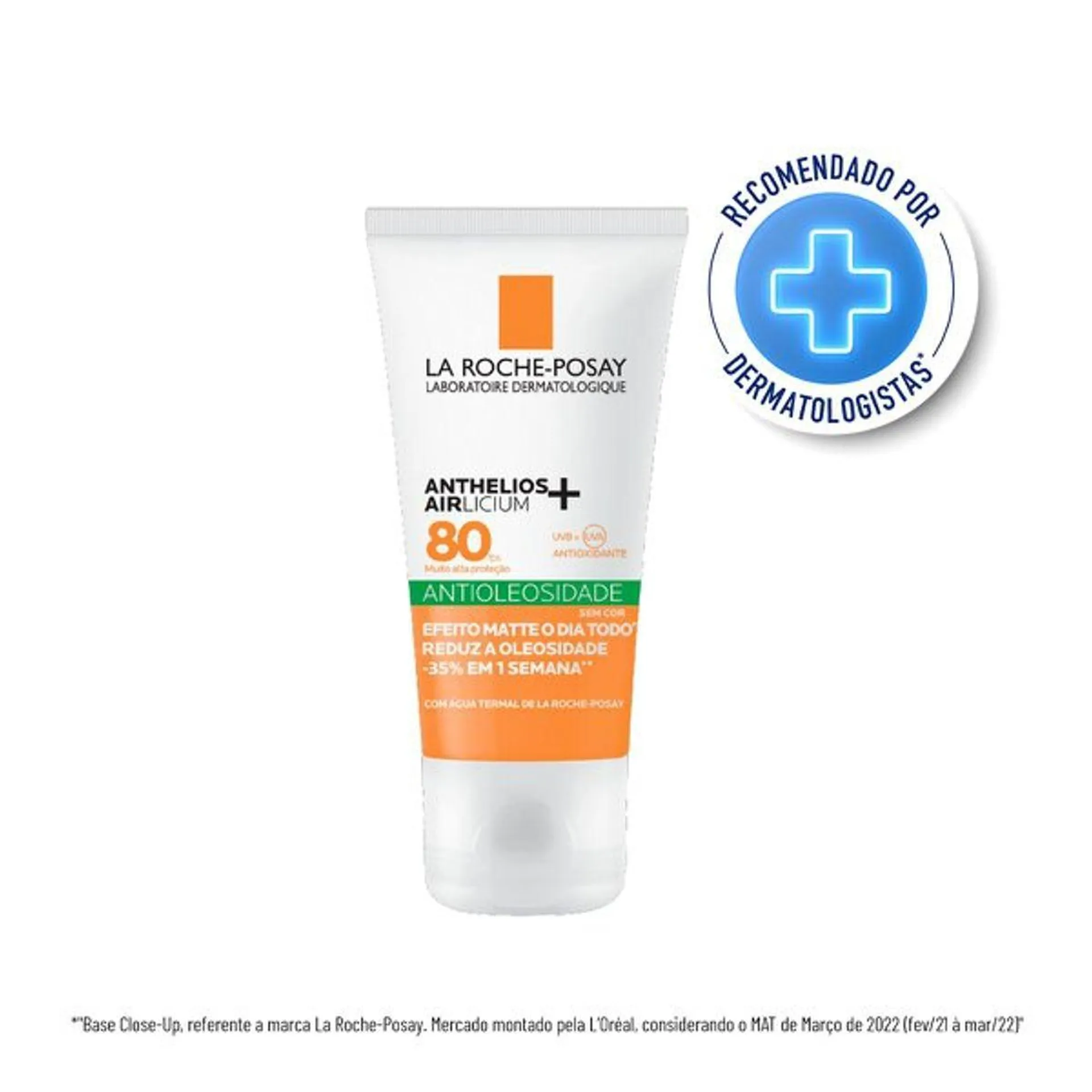 La Roche Anthelios Airlicium Anti-oleosidade Sem Cor FPS80 40g