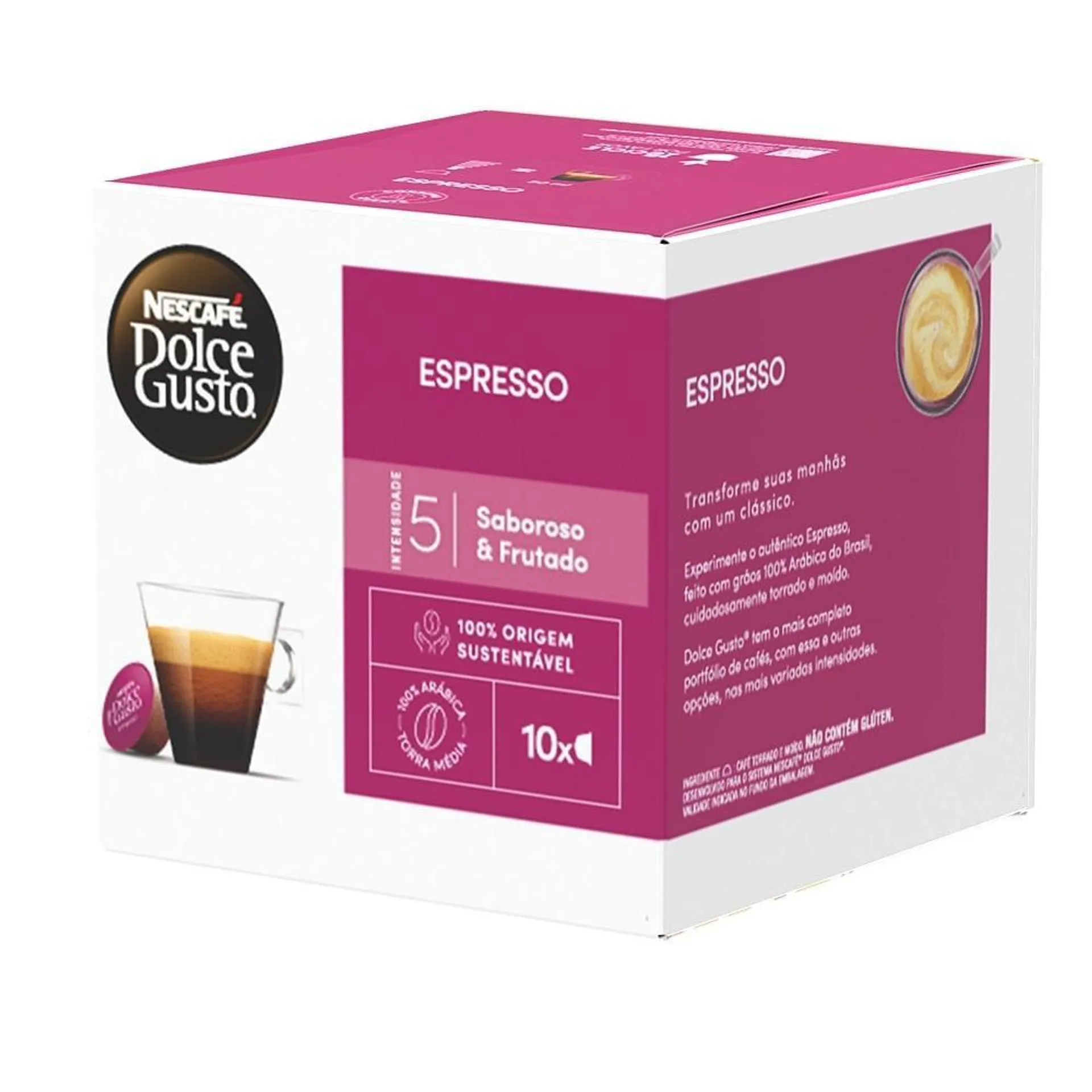 Café em Cápsula Nescafé Dolce Gusto Espresso Caixa 60g c/ 10 Unid