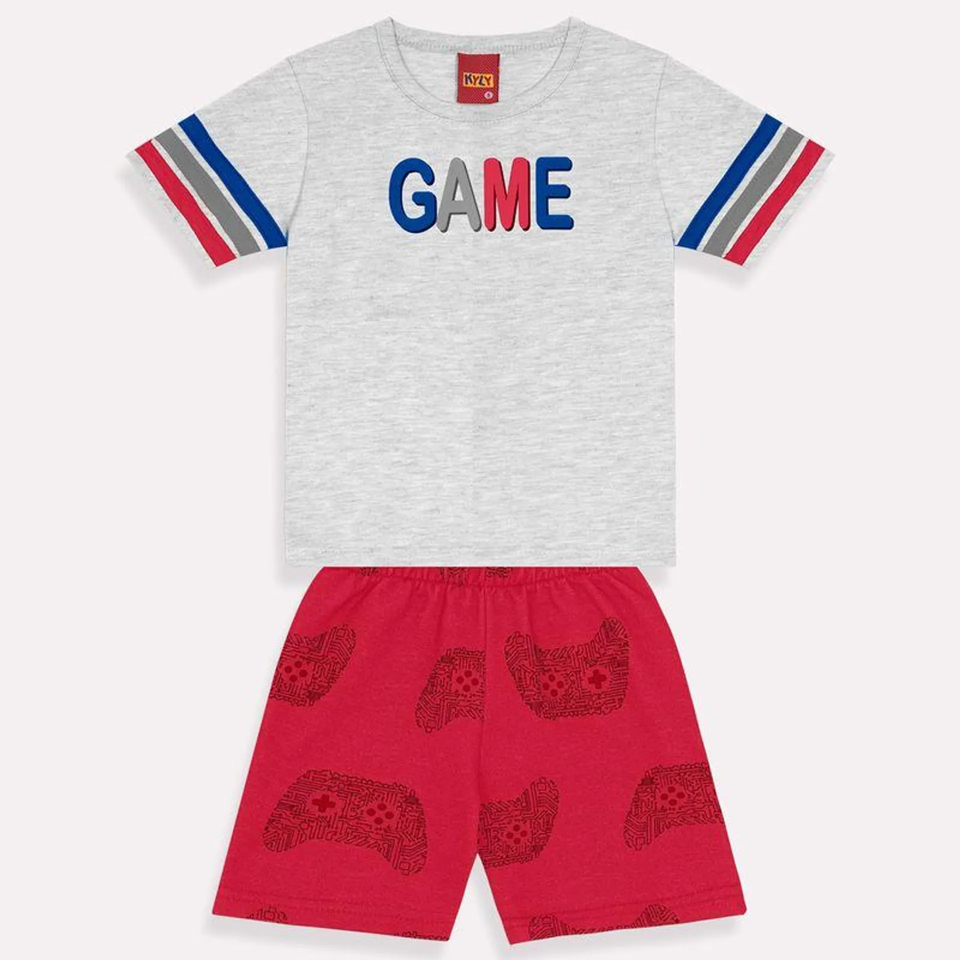 Conjunto Infantil Menino com Estampa de Game Kyly