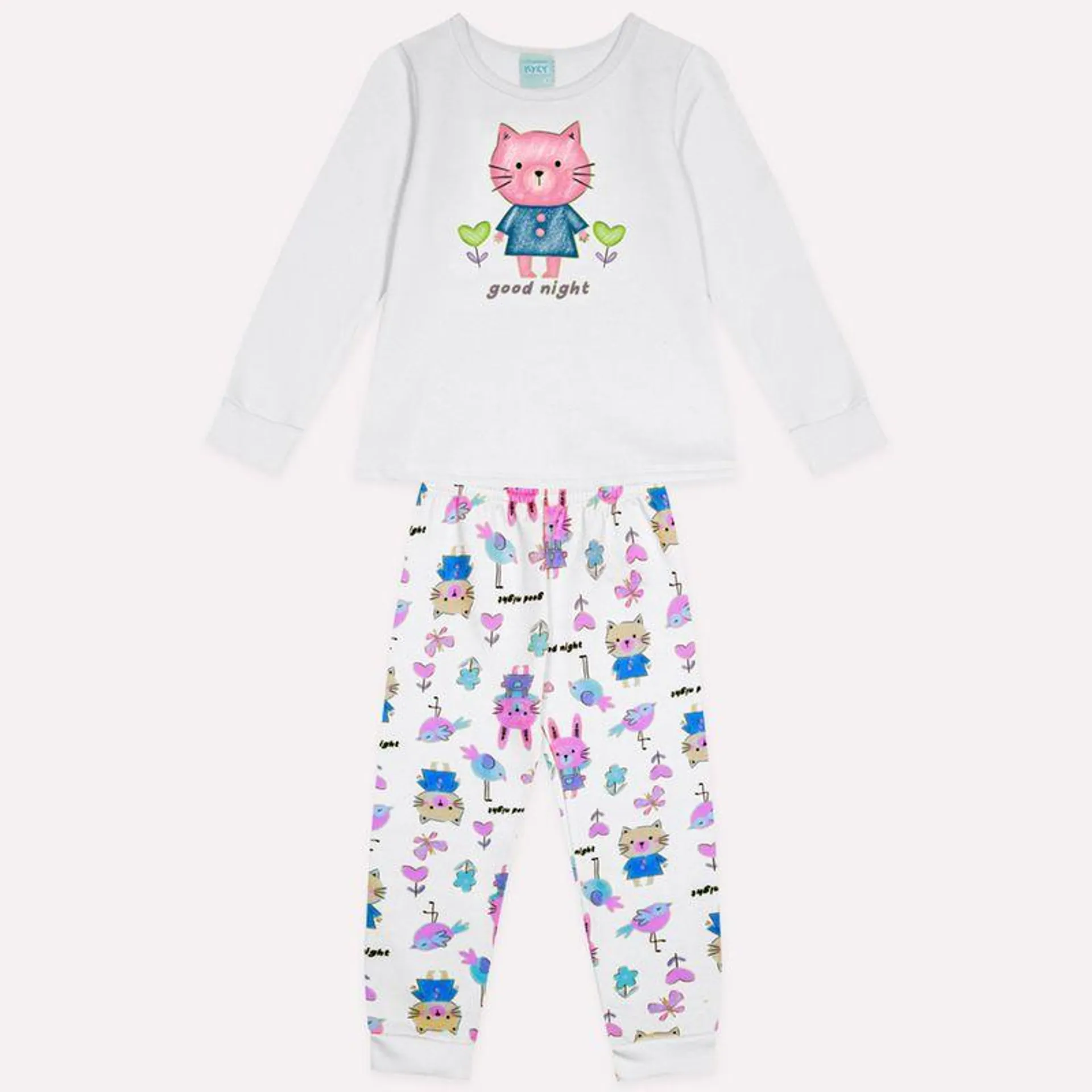 Pijama Brilha no Escuro Infantil Menina Kyly