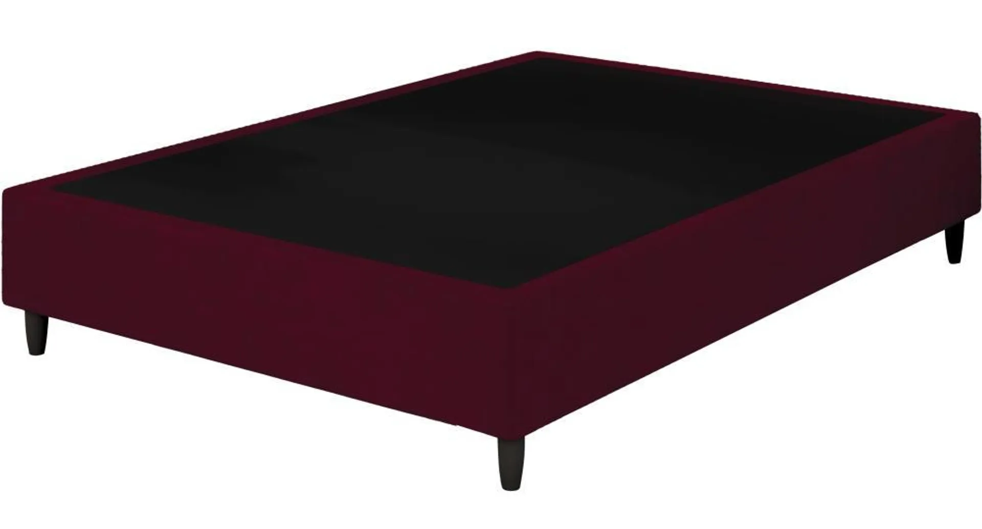 Base Cama Box Casal 1,38 Arte Cúbica Safira Bordô