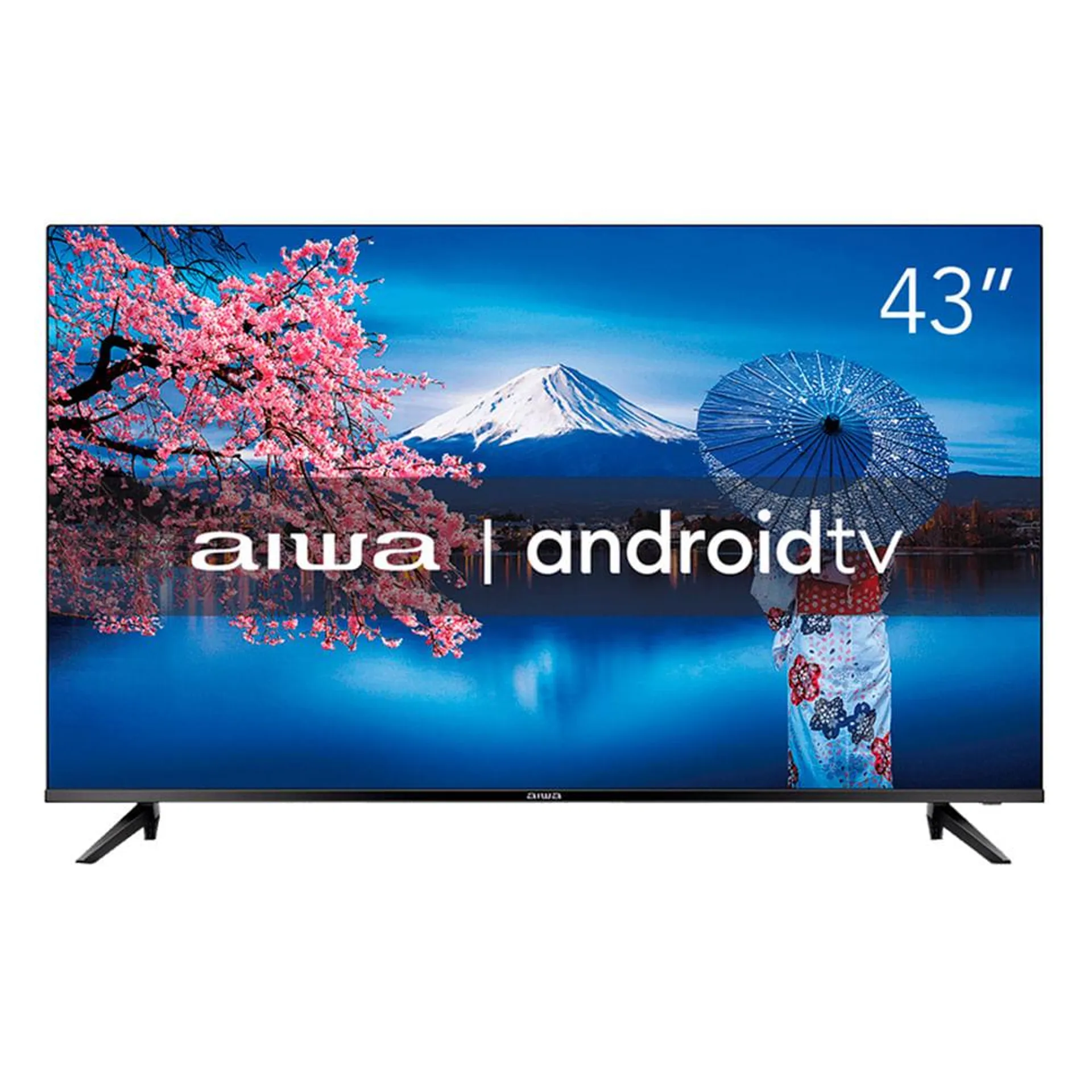 Smart Tv 43 Polegadas Aiwa Led Aws-TV-43-BL-02-A Android Comando de Voz FHD