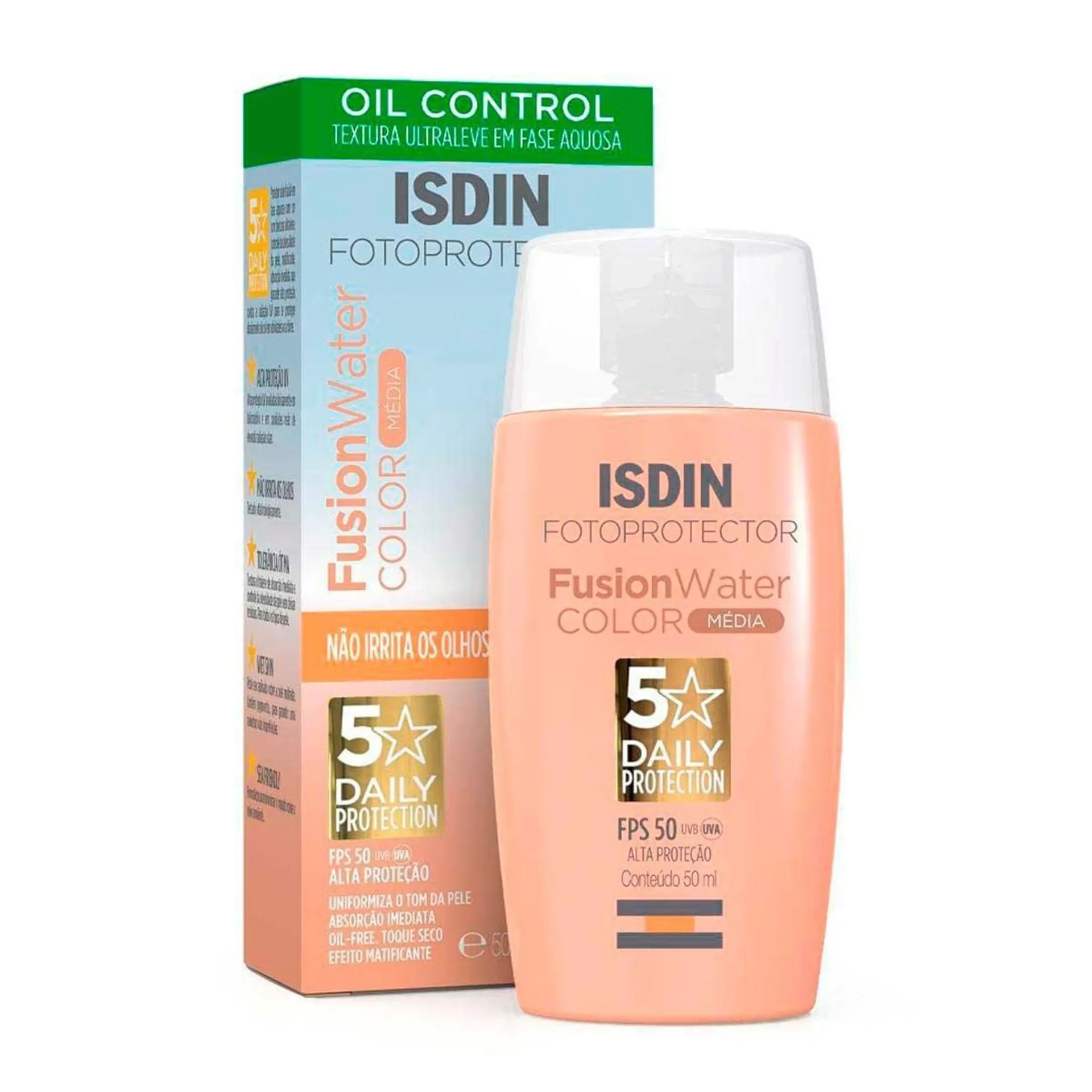 Isdin Fotoprotector Fusion Water Color Média FPS50 50ml