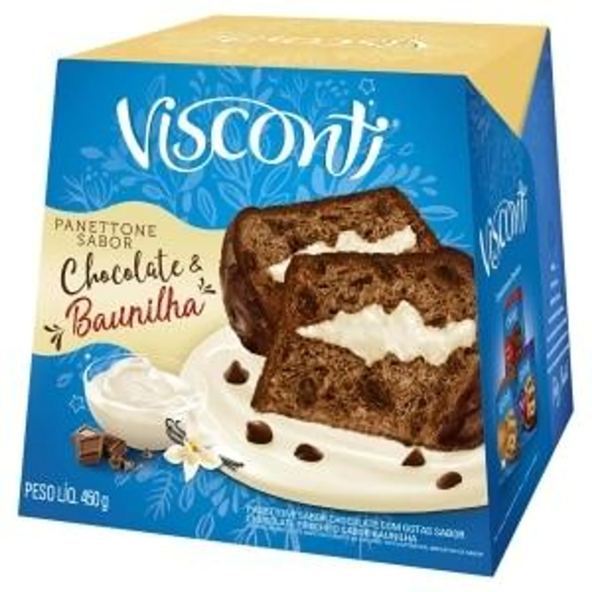 Panetone Visconti Chocolate Baunilha 450g