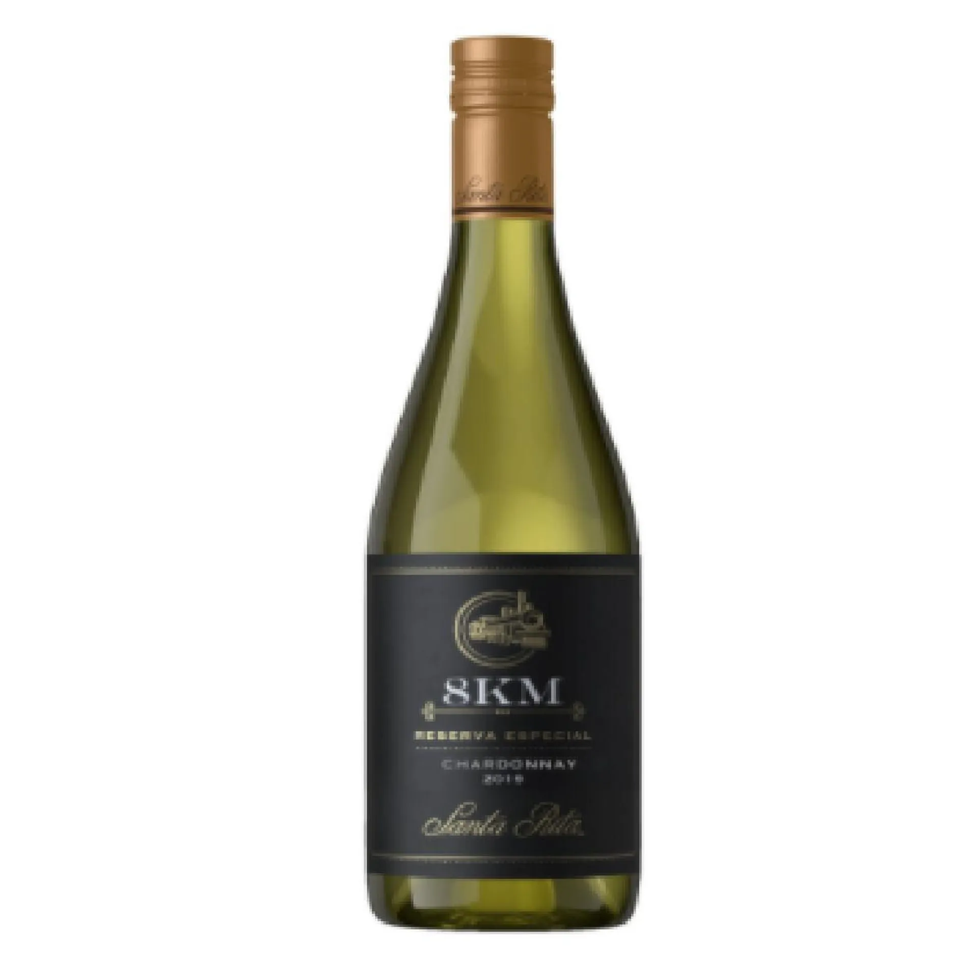 Vinho Branco Meio Seco Chileno 8km Chardonnay Reserva 750 ml