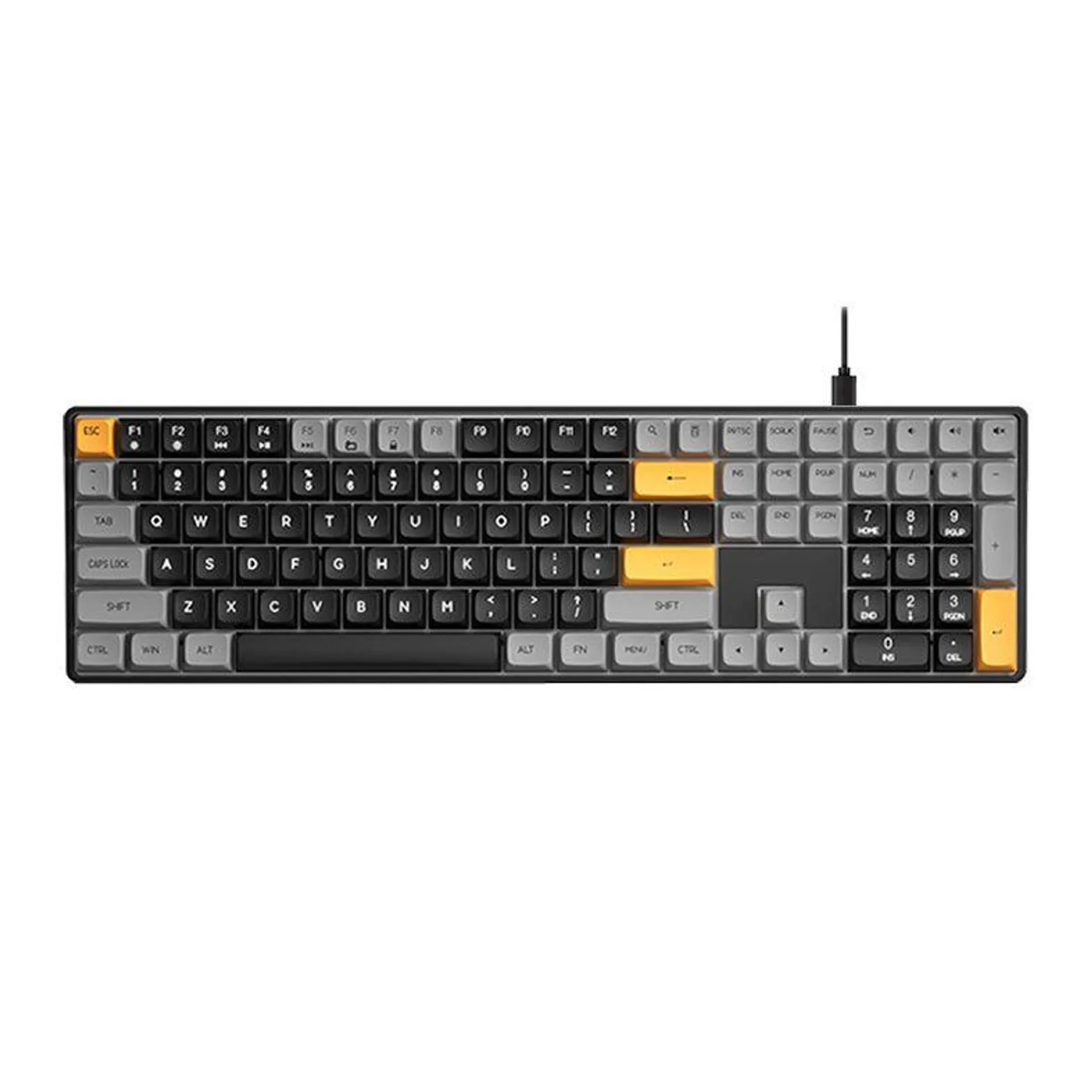 Teclado Mecanico Gamer Aigo A108, Switch Blue, USB-C, Marrom, AIGO-A108