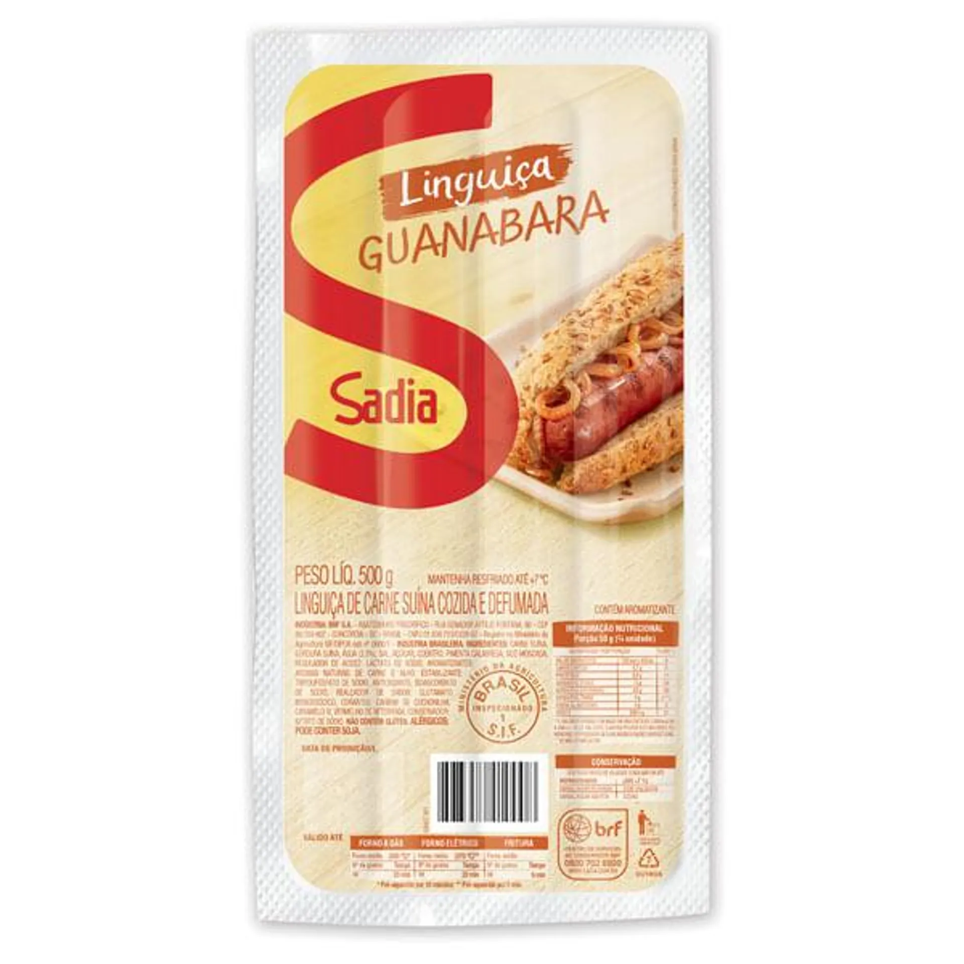 Linguiça Suína Sadia Guanabara 500g