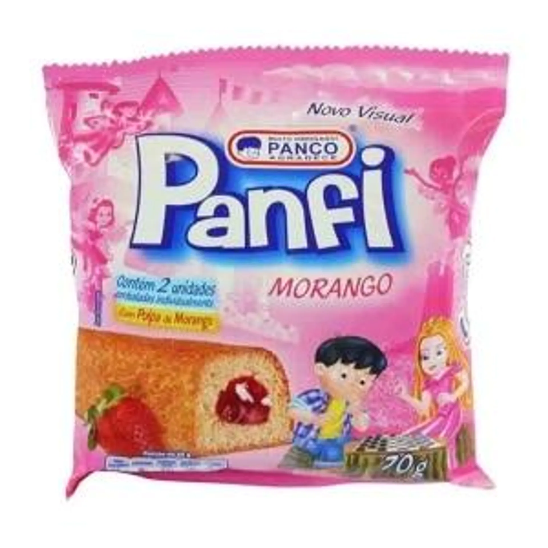 Mini Bolo Panfi de Morango Panco 70g