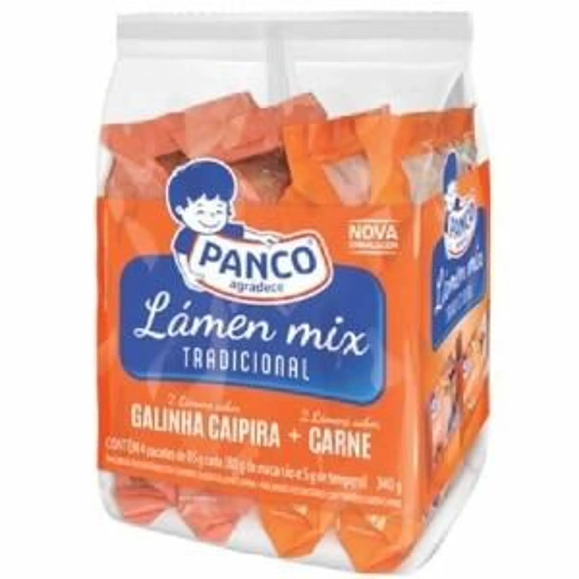 Macarrão Instantâneo Panco Mix 2 Galinha Caipira + 2 Carne 340g