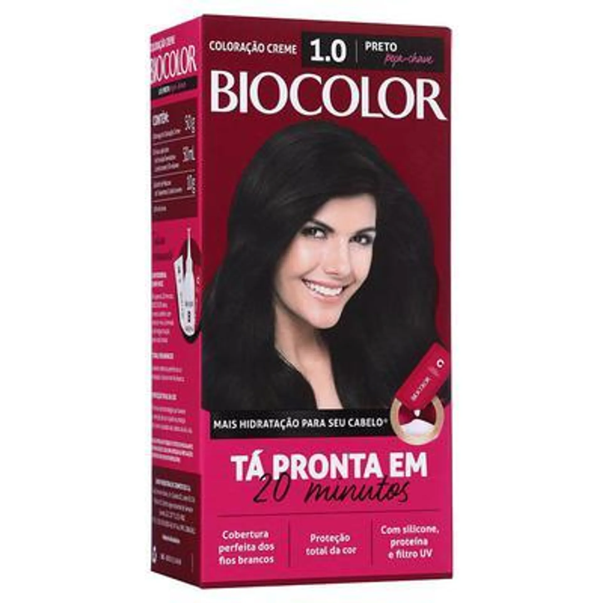 Tinta de Cabelo Biocolor Mini Kit Preto Fundamental 1.0